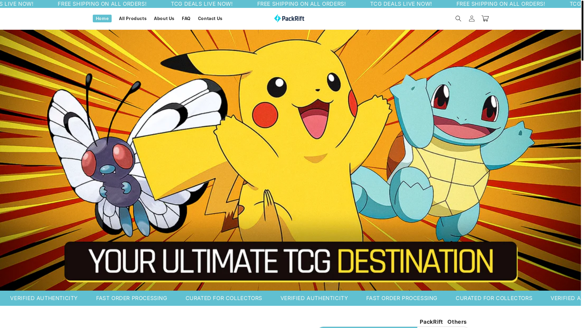 website screenshot of https://packrift.shop/