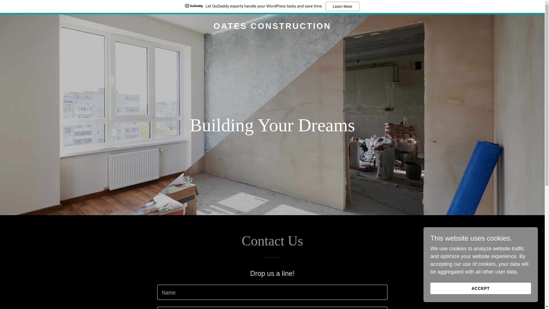 website screenshot of https://oatesconstructionpa.com/