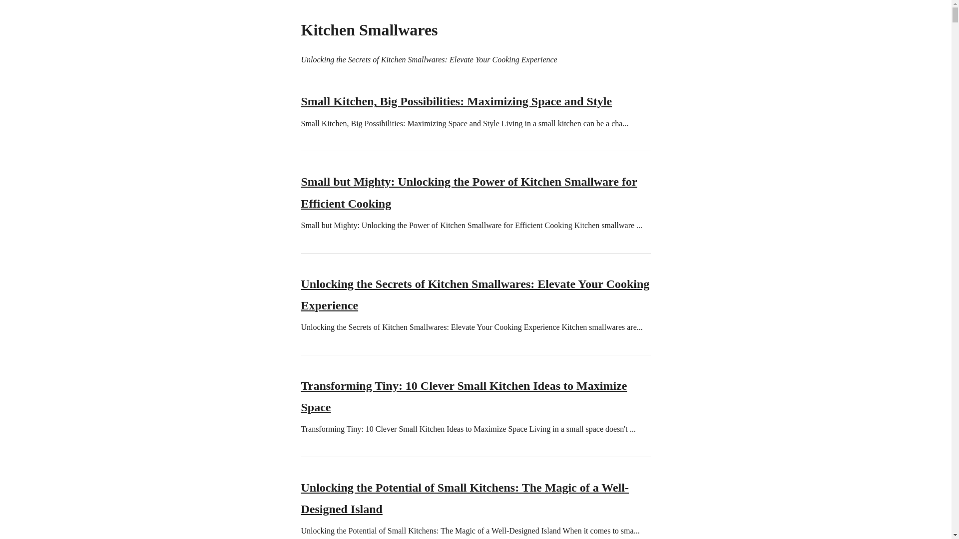 website screenshot of https://kitchensmallwares.pages.dev/