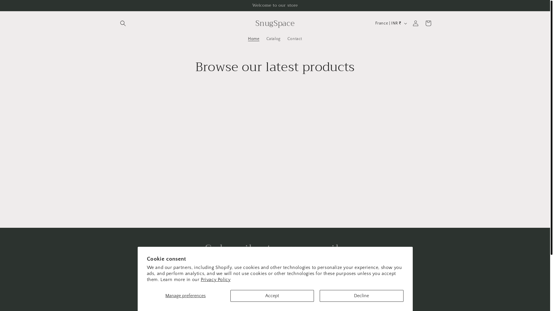 website screenshot of https://snugspace.site/