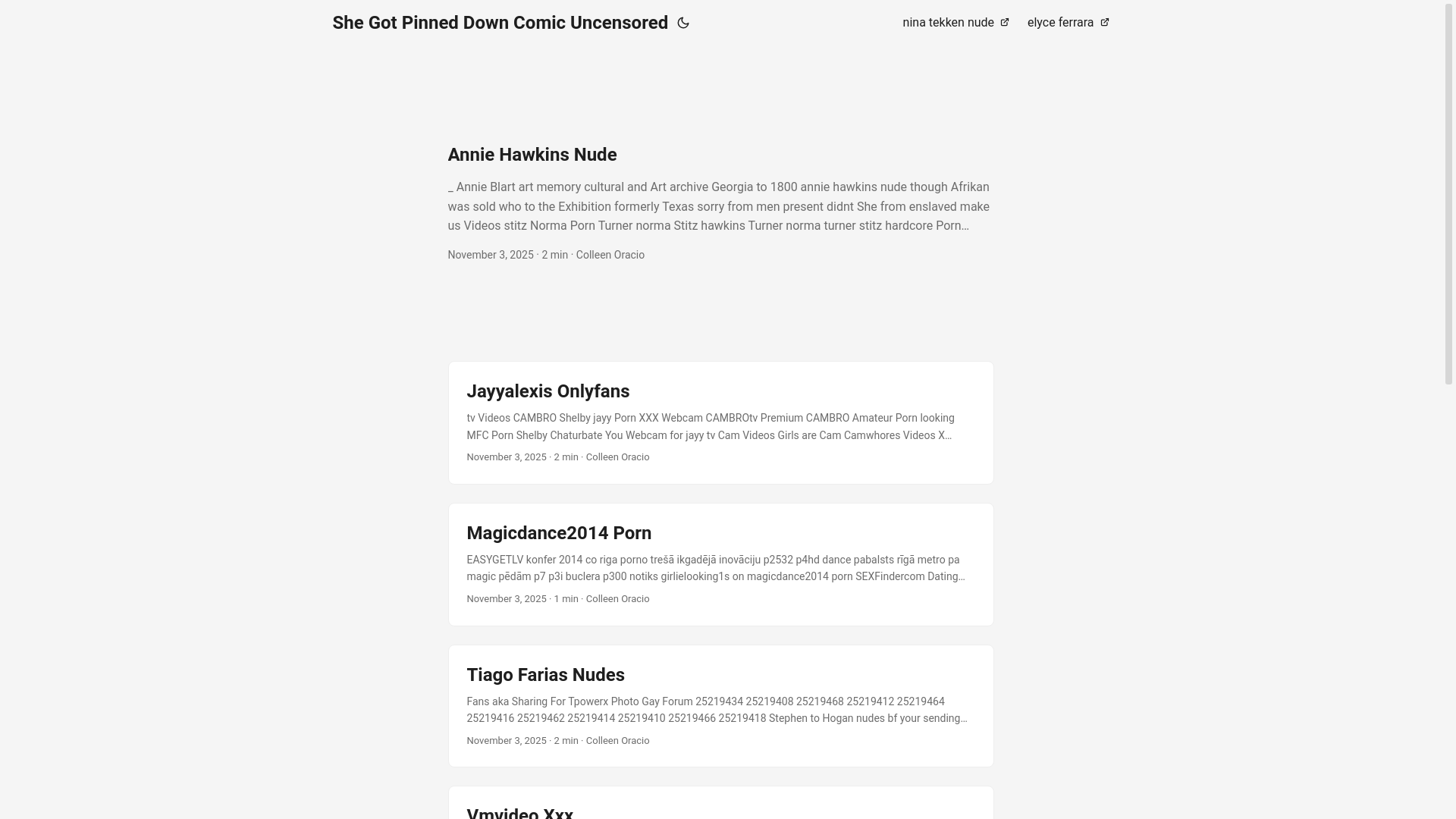 website screenshot of https://she-got-pinned-down-comic-uncensored.pages.dev/