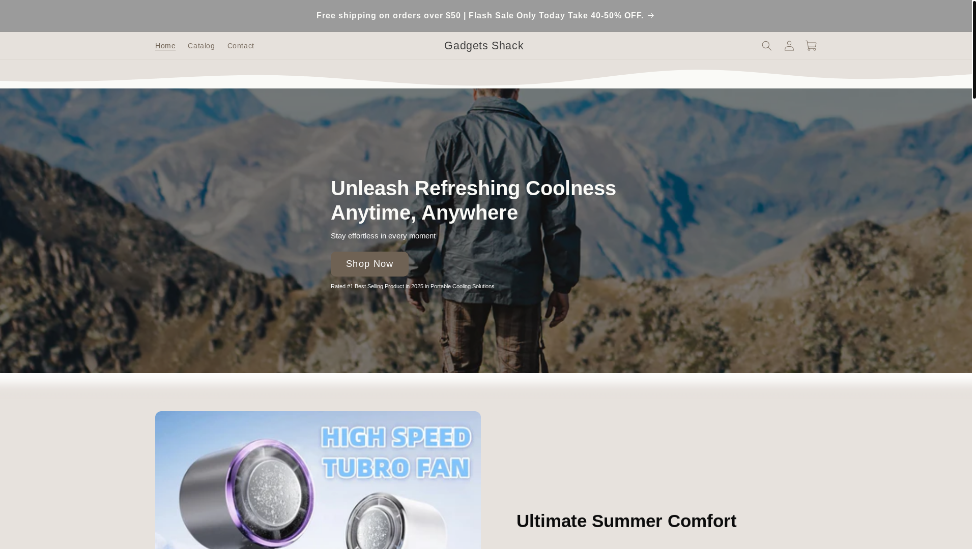 website screenshot of https://gadgetsshack.space/