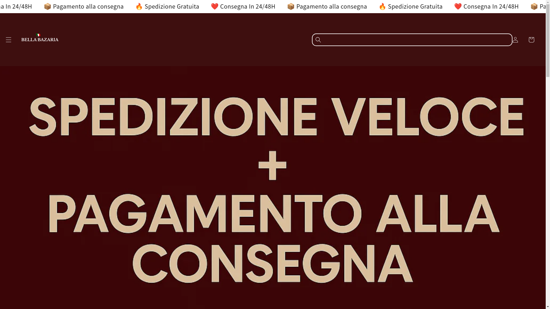 website screenshot of https://bellabazariaufficiale.com/