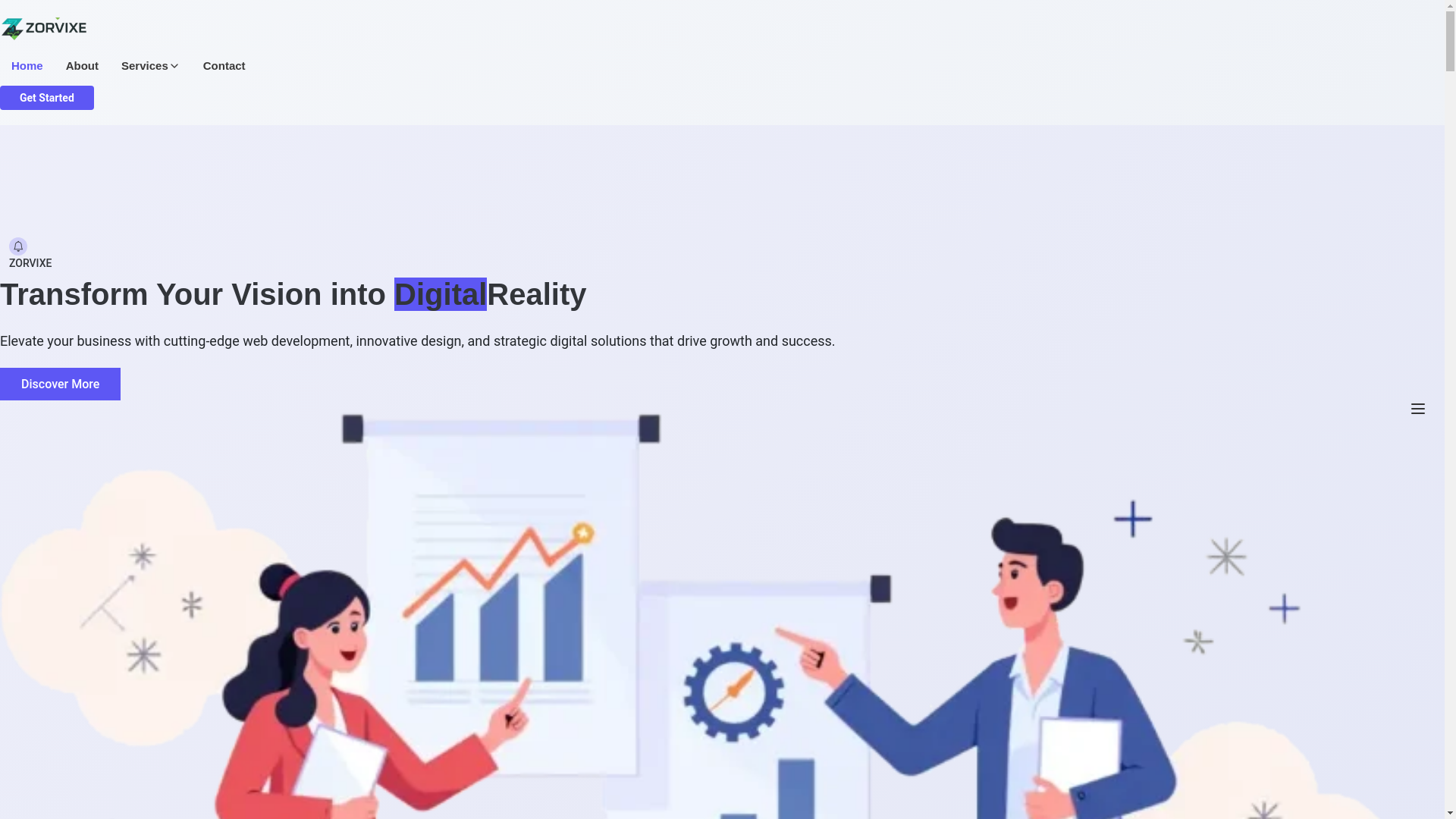 website screenshot of https://zorvixetechnologies.com/