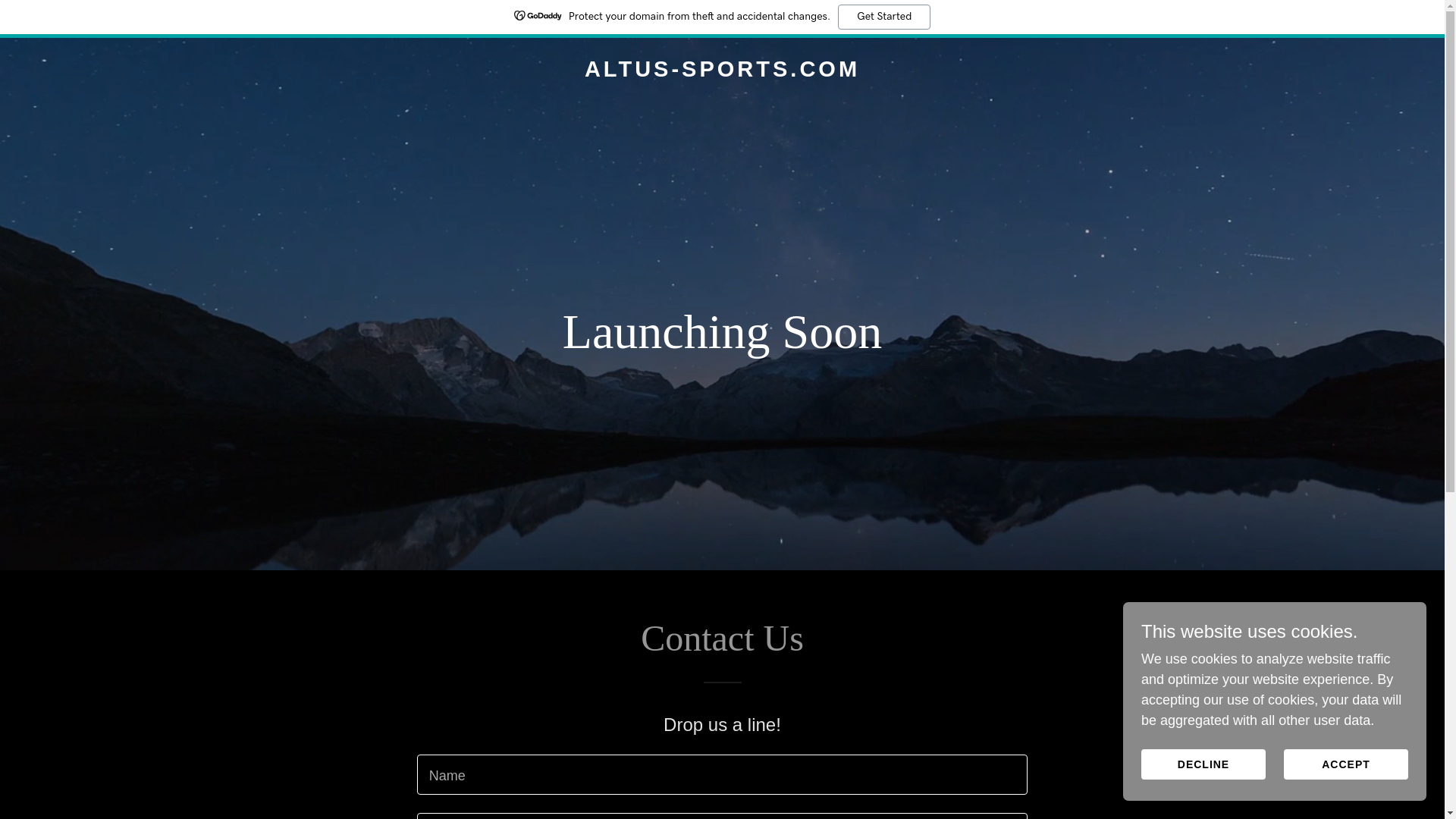 website screenshot of https://altus-sports.com/