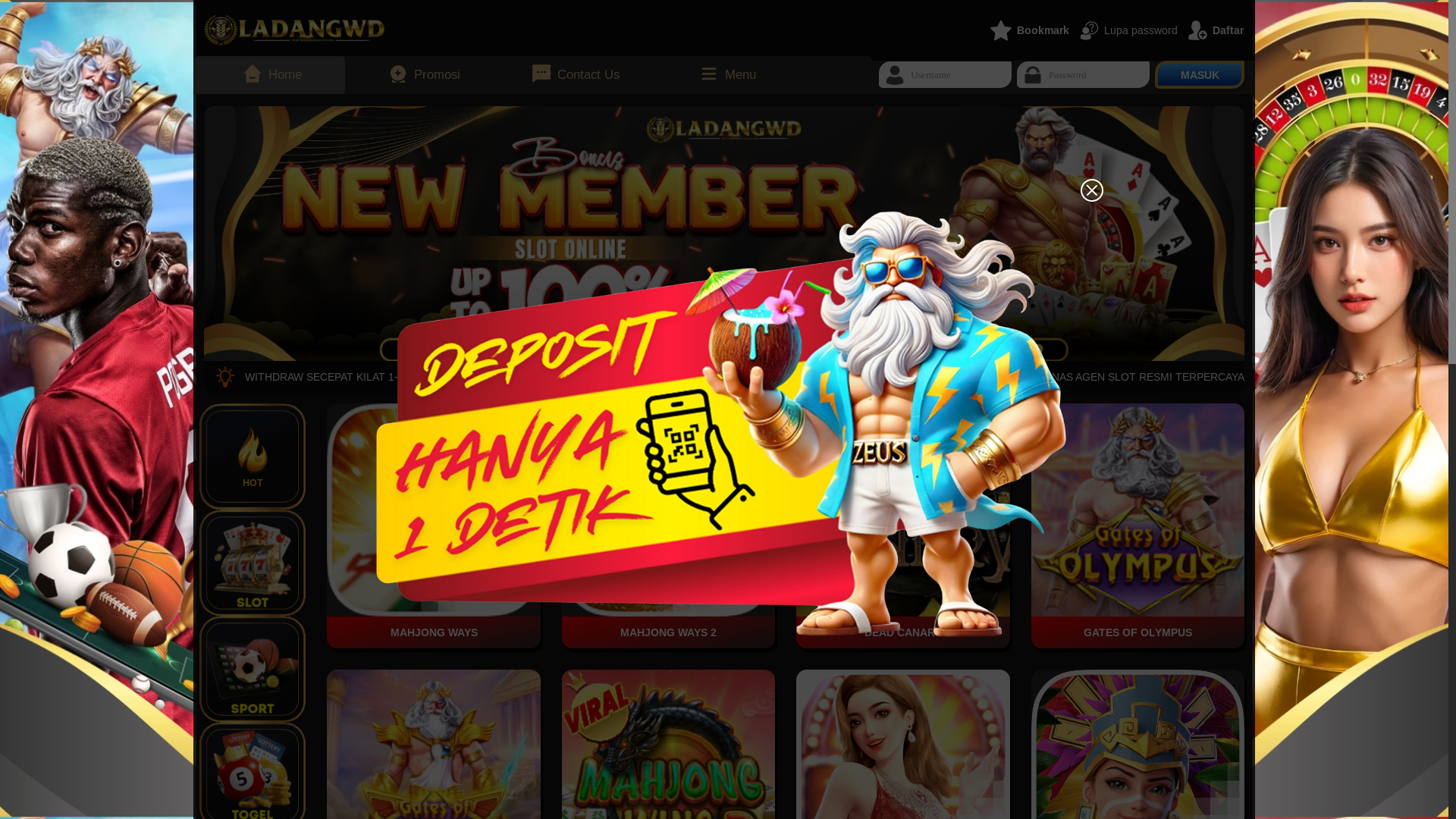 website screenshot of https://ladangwdterpercaya.club/