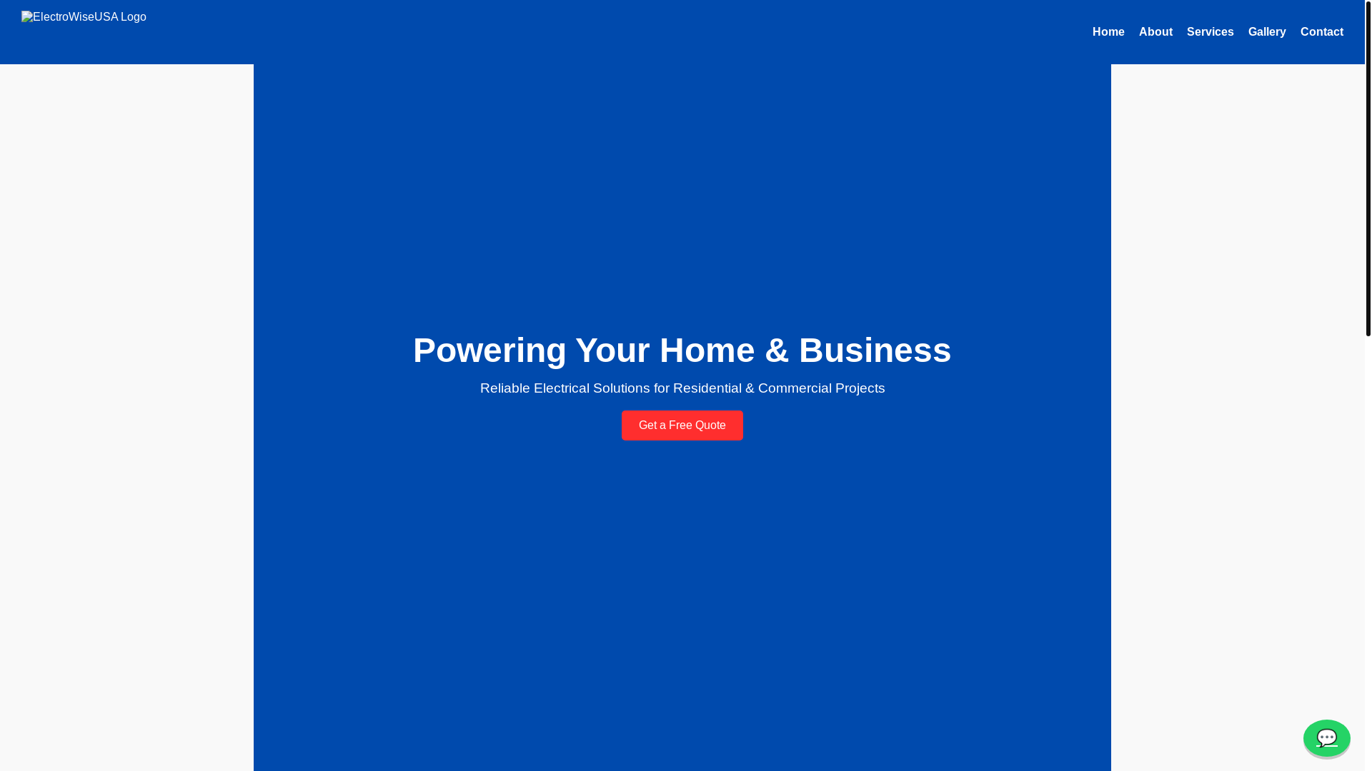 website screenshot of https://electrowiseusa.com/