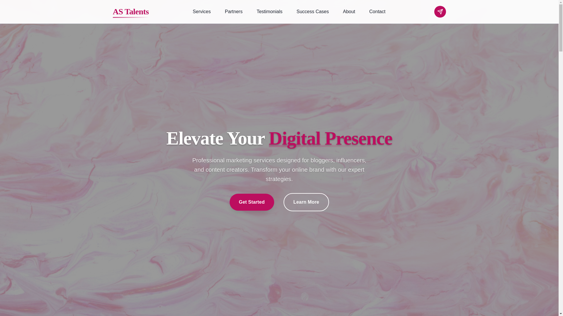 website screenshot of https://astalent.net/
