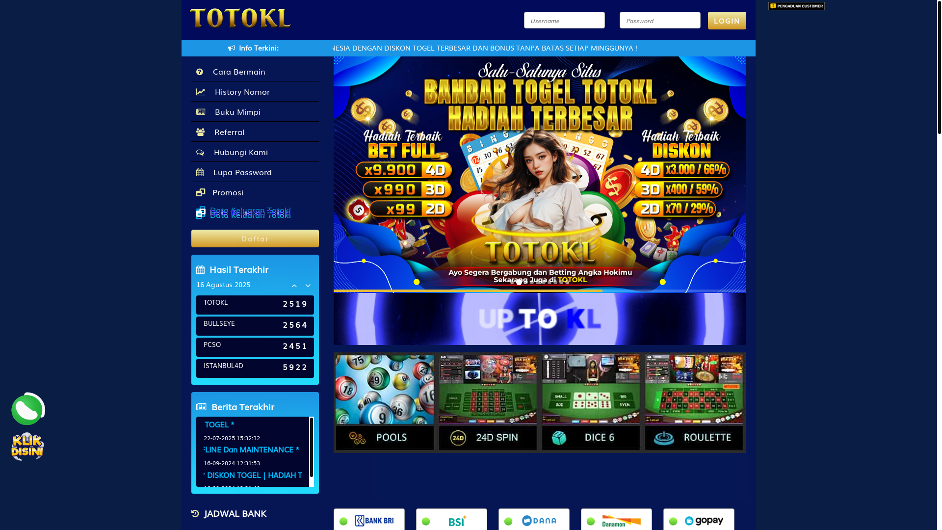 website screenshot of https://totoklsmg.fit/