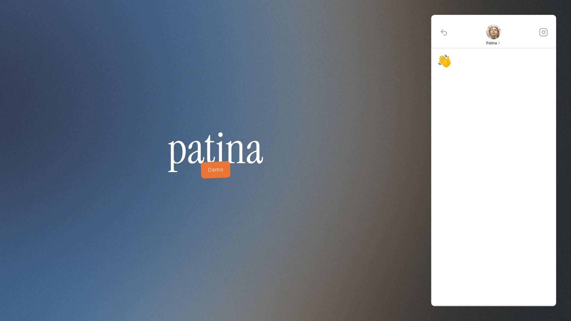 website screenshot of https://patina.media/