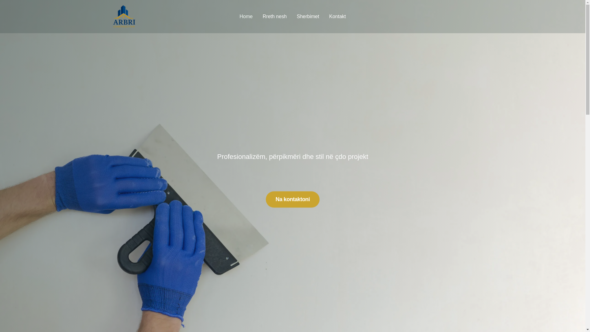 website screenshot of https://arbri-construction.al/
