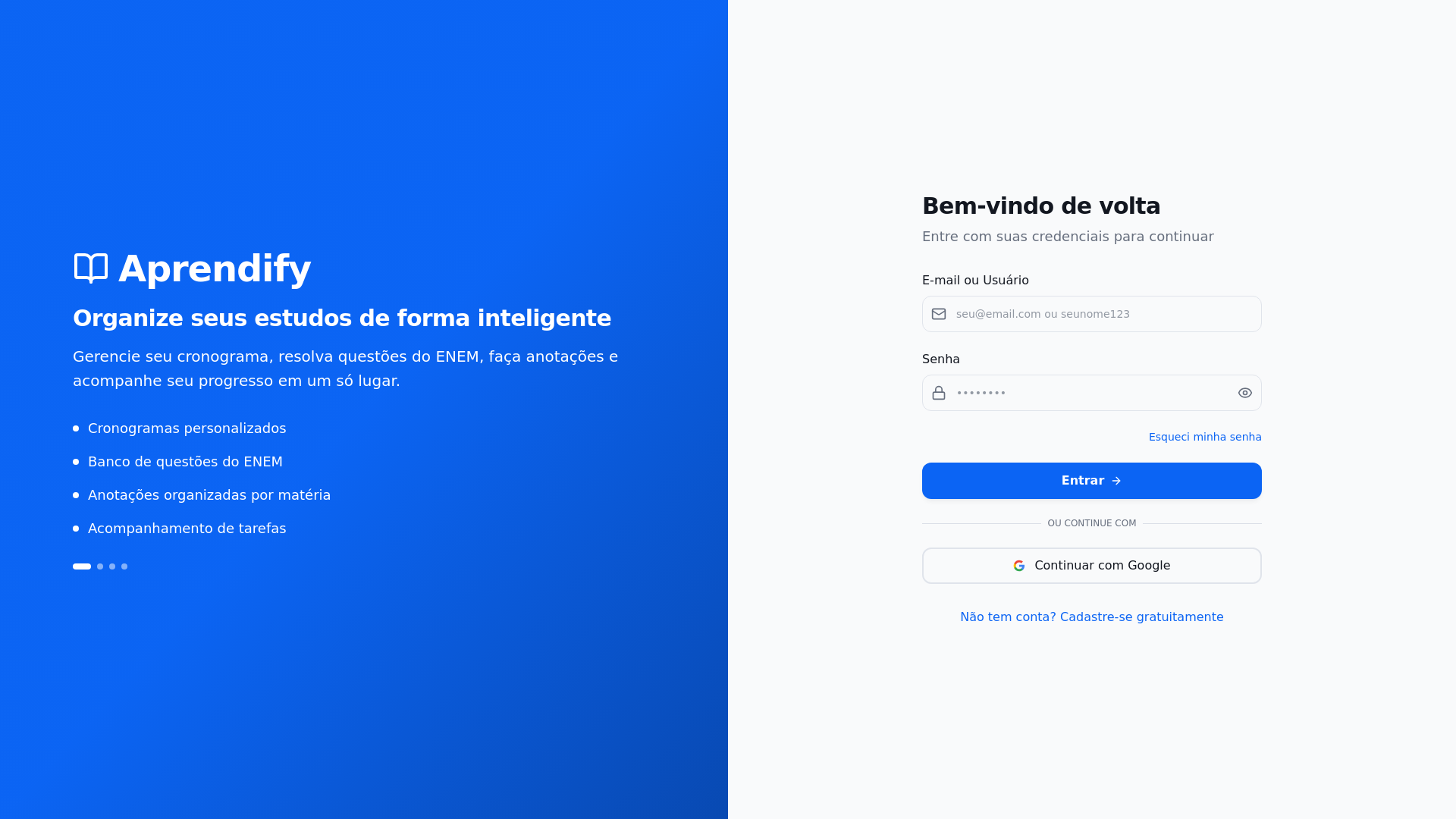 website screenshot of https://aprendify.cloud/