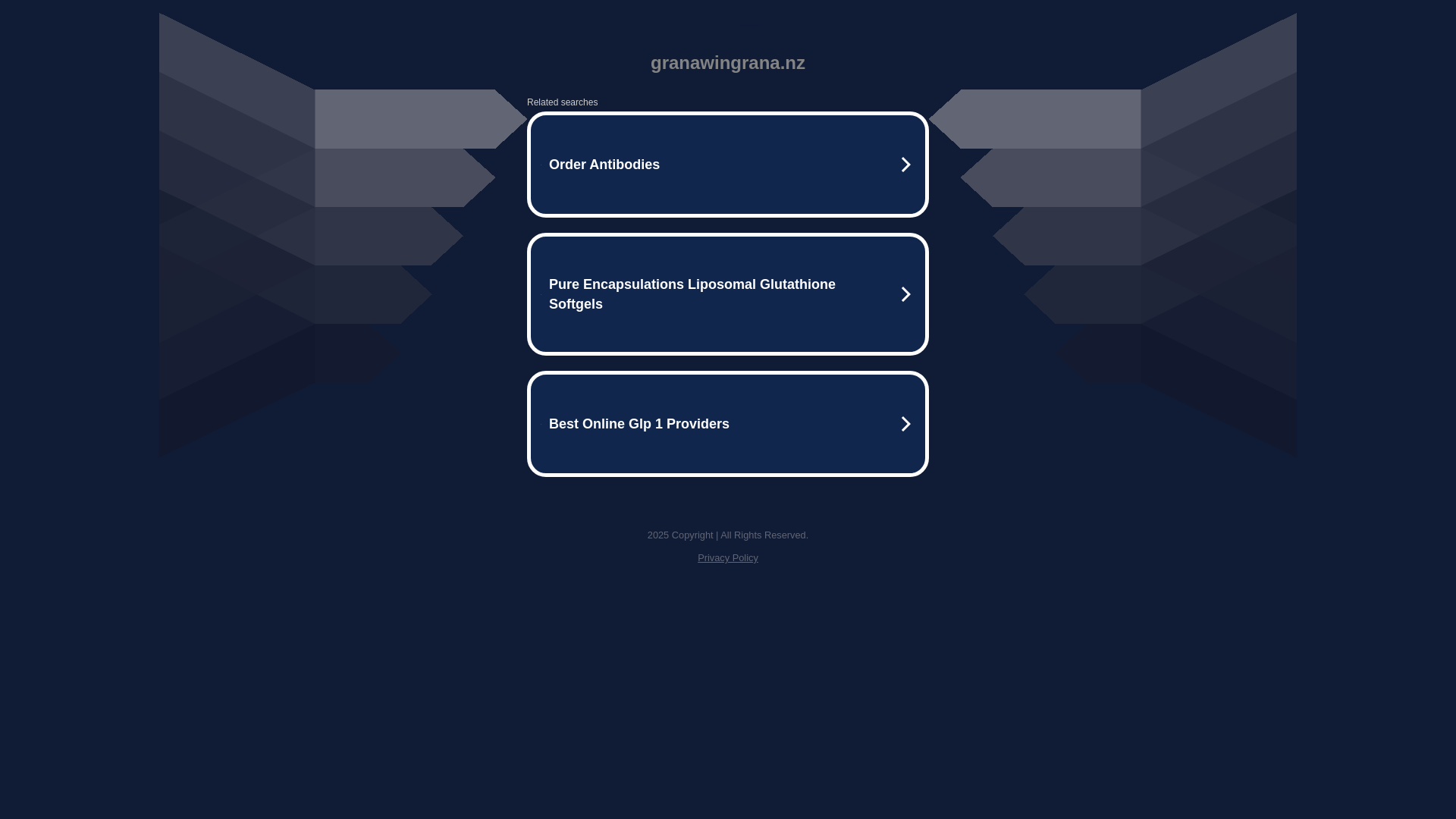 website screenshot of https://granawingrana.nz/