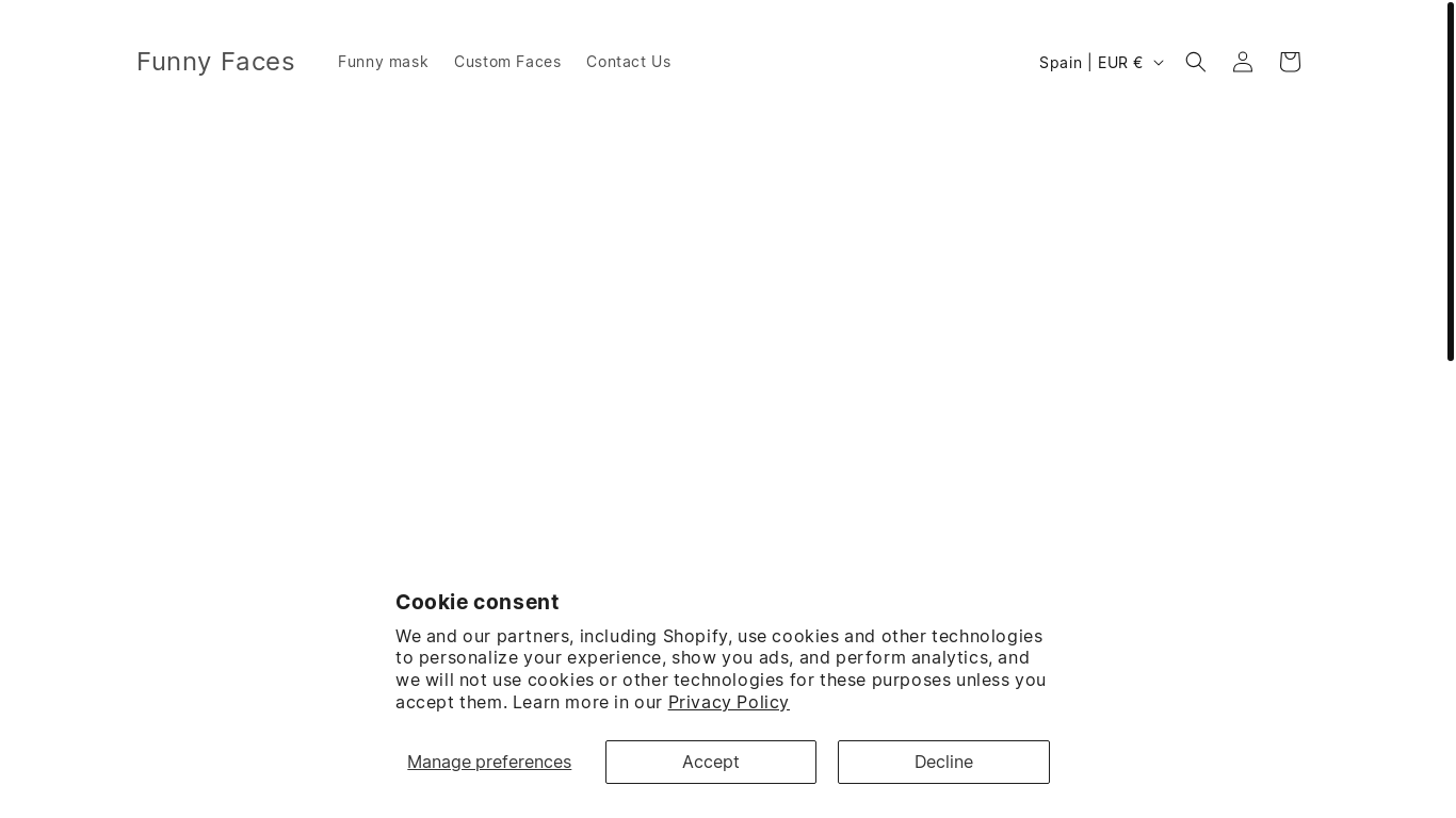 website screenshot of https://funnyfaces.xyz/