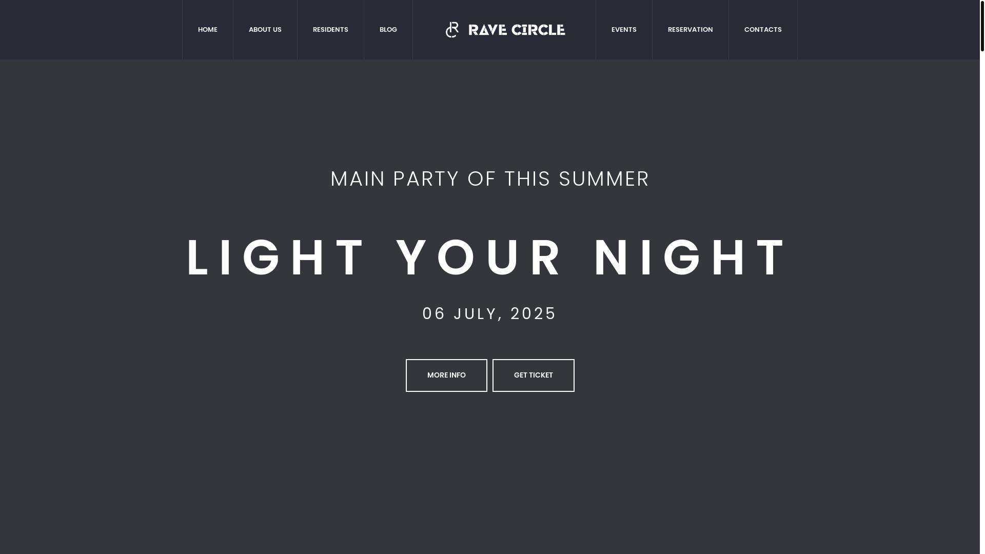 website screenshot of https://ravecircle.in/
