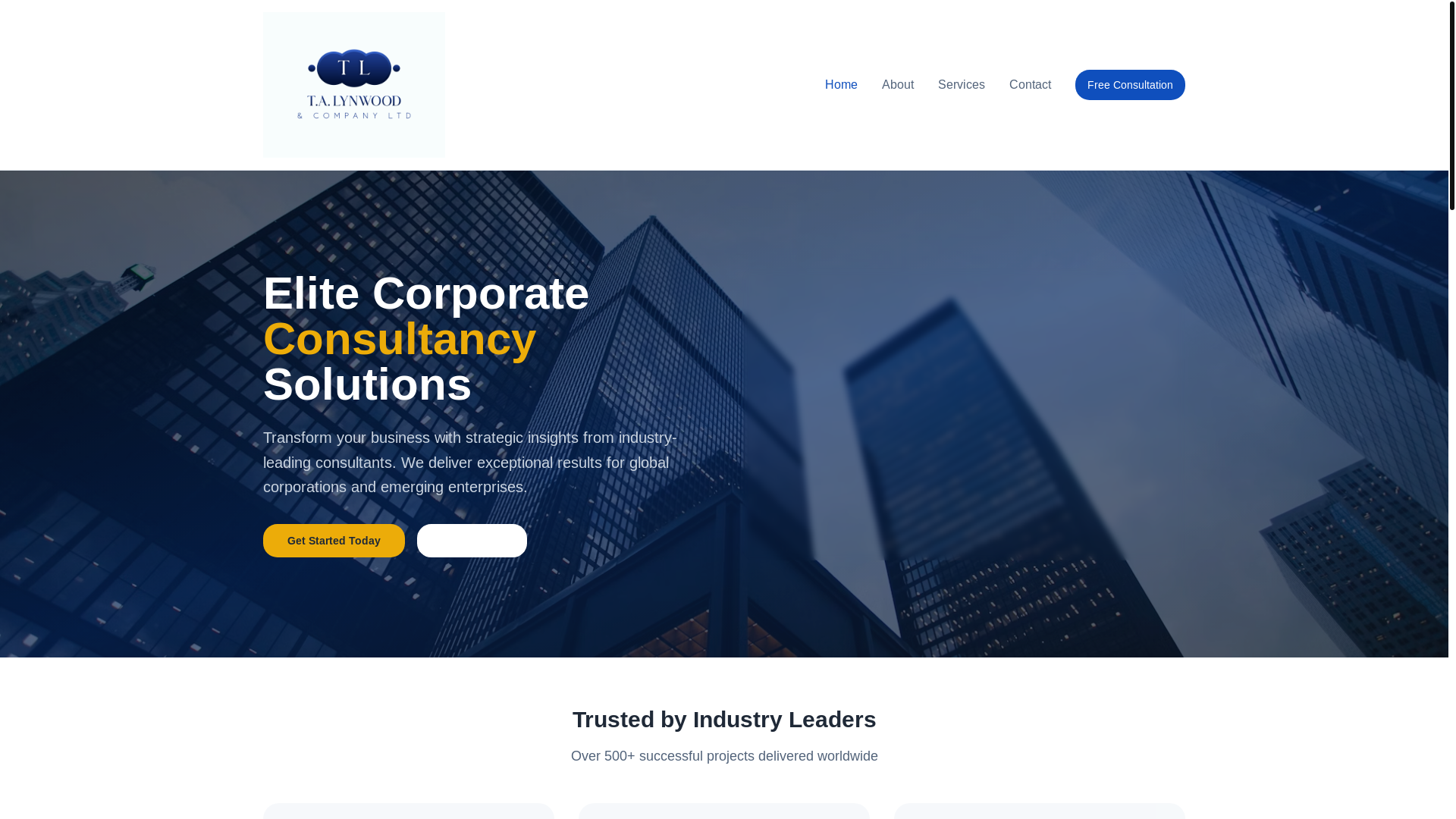 website screenshot of https://talynwoodand.company/