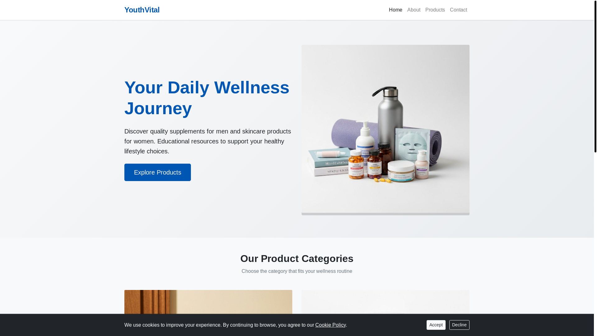 website screenshot of https://youthvitalq.info/