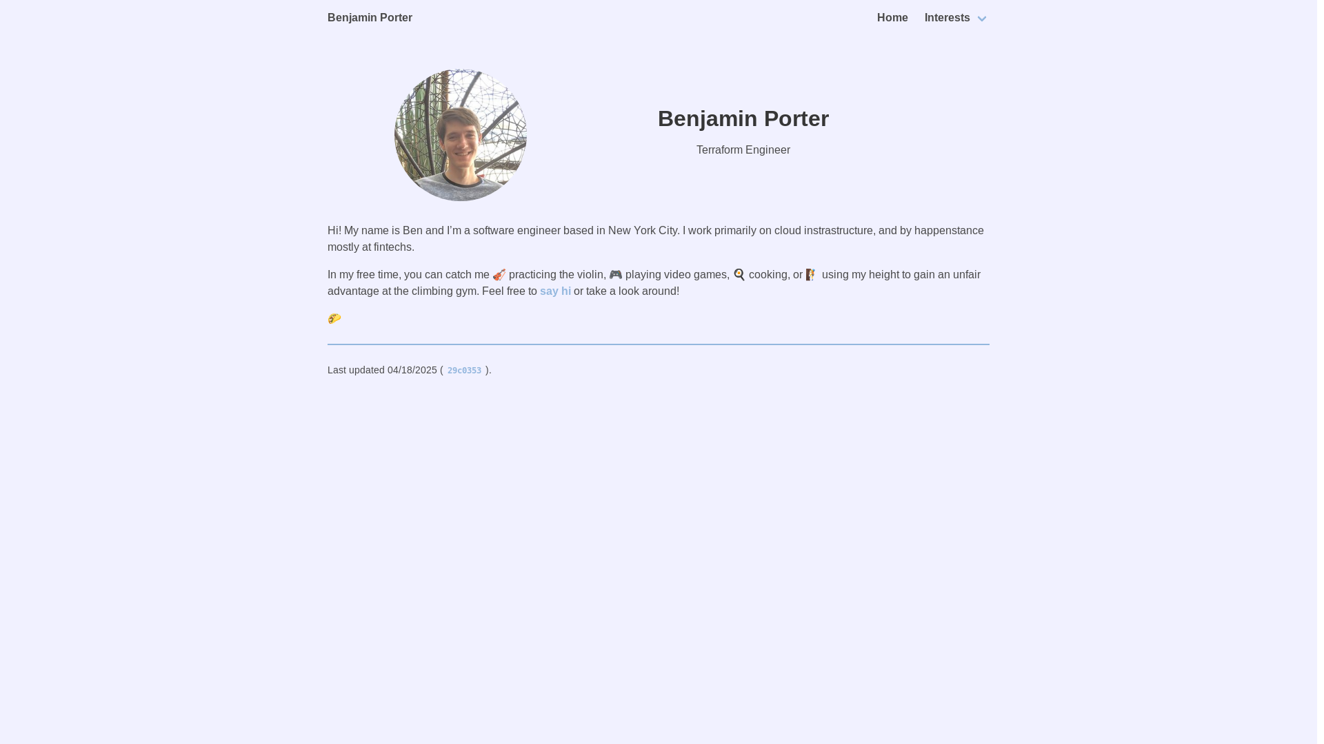 website screenshot of https://benjaminporter-me.pages.dev/