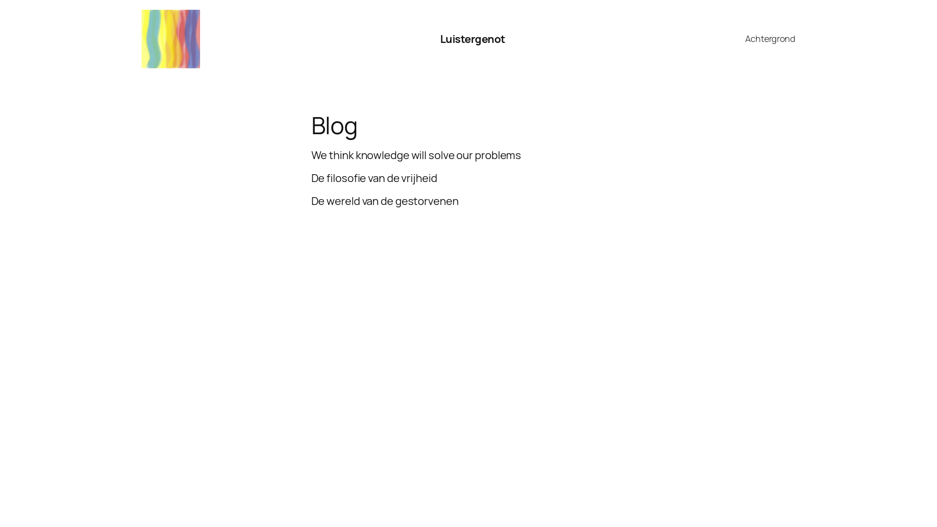 website screenshot of https://luistergenot.nl/