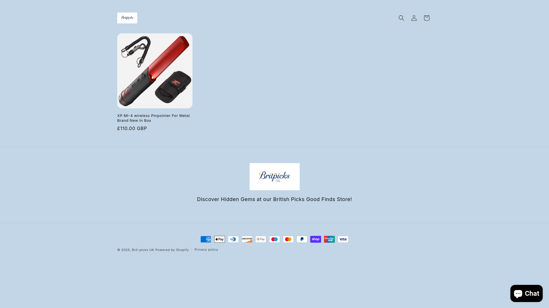 website screenshot of https://brit-picks-uk.co.uk/