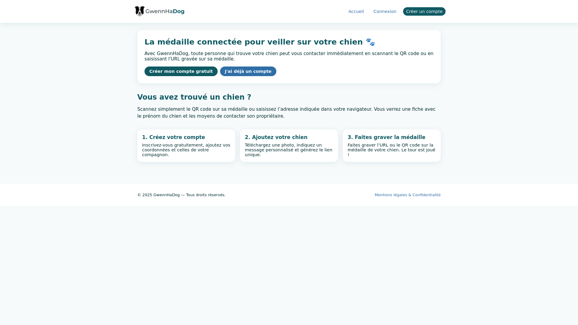 website screenshot of https://gwennhadog.fr/