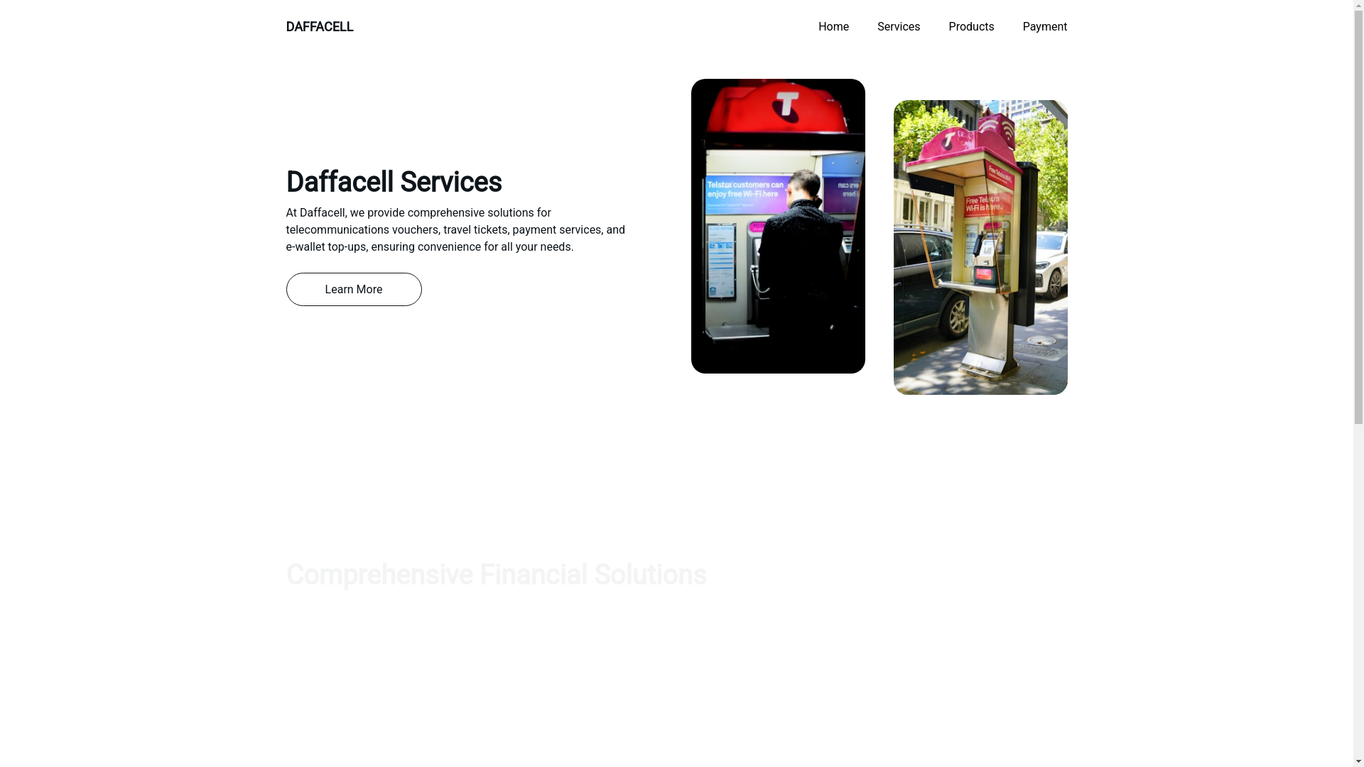 website screenshot of https://daffacell.org/
