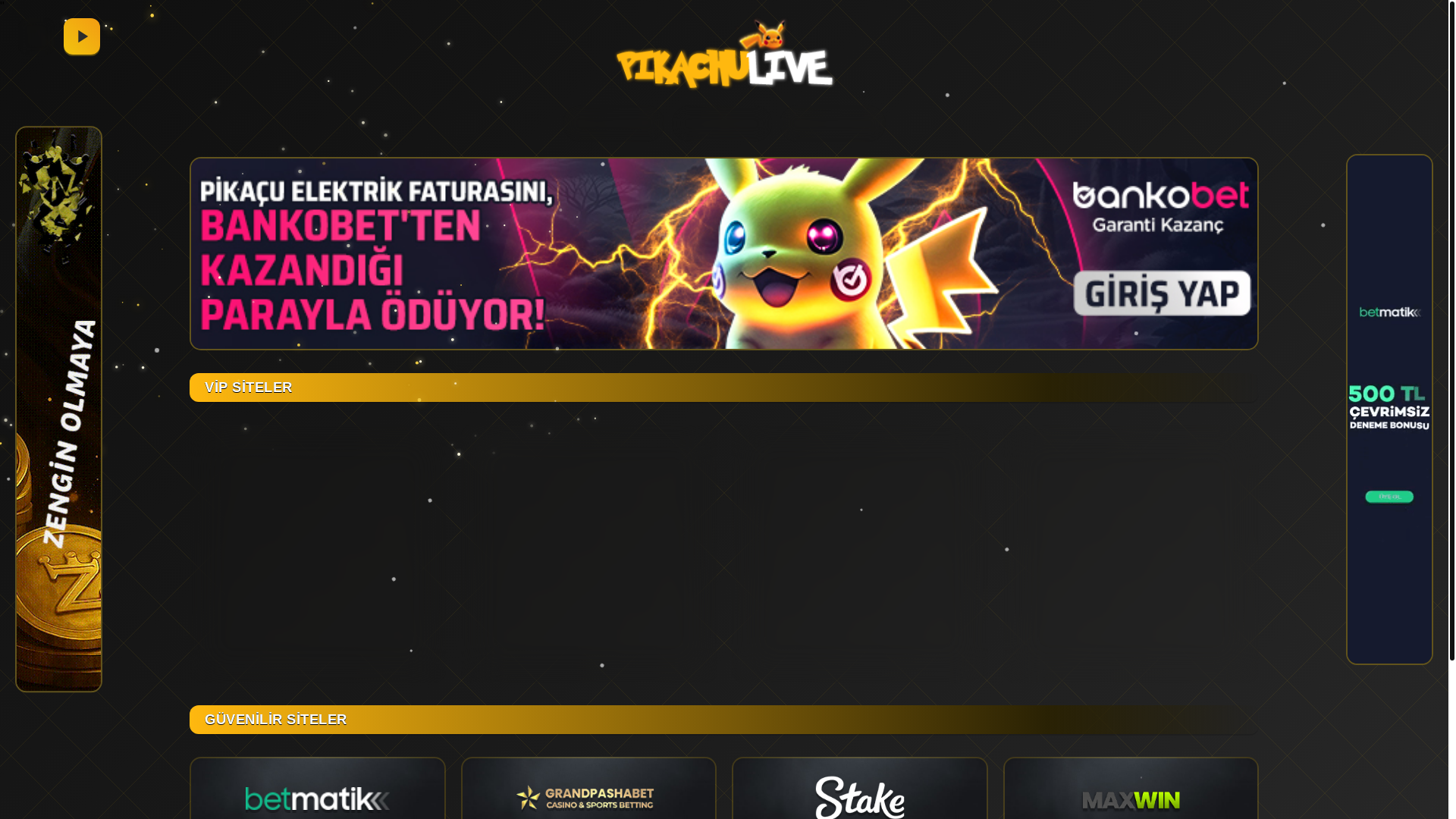 website screenshot of https://pikachulive23.com/