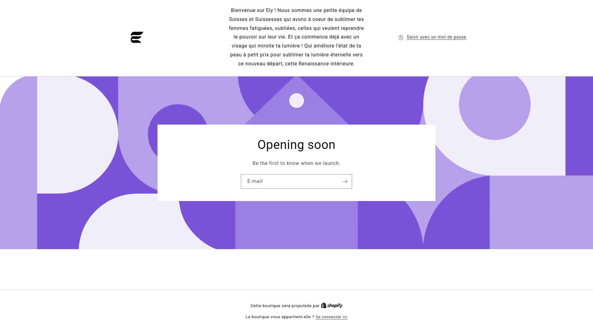 website screenshot of https://elyswissbeauty.com/