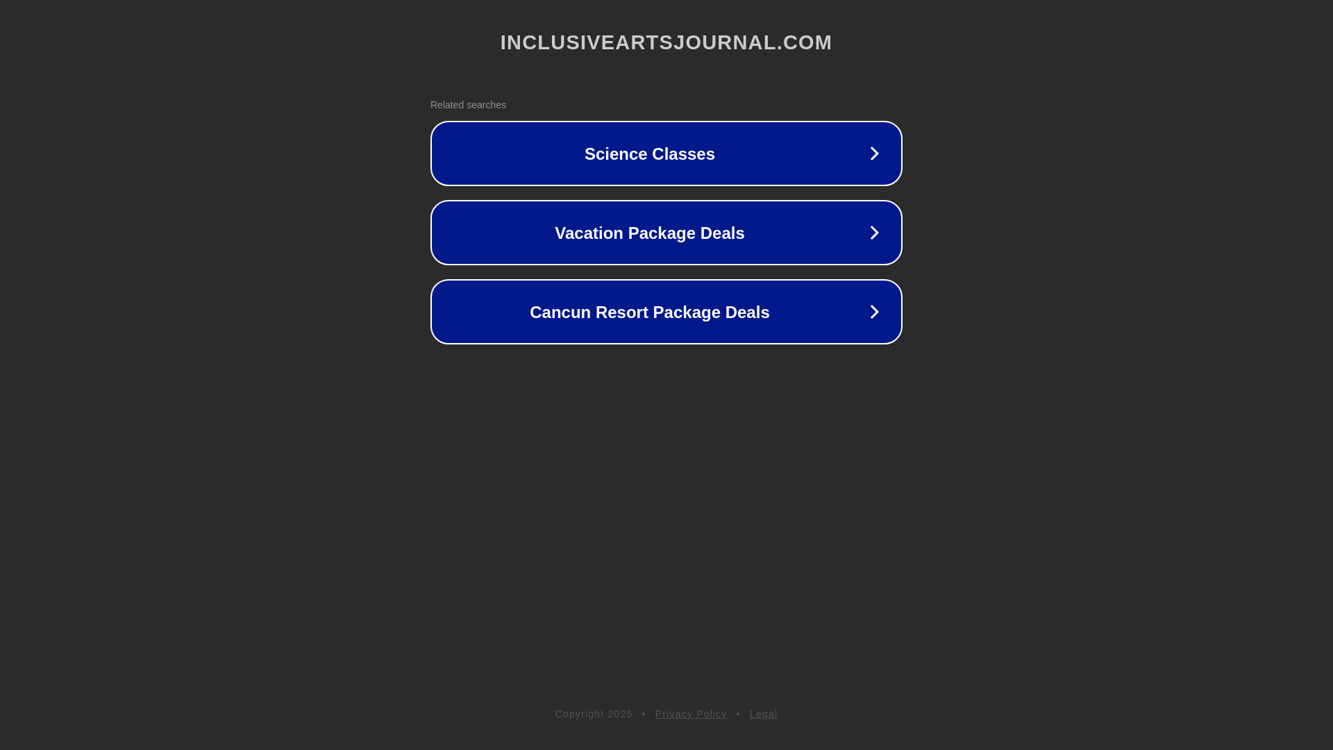 website screenshot of https://inclusiveartsjournal.com/