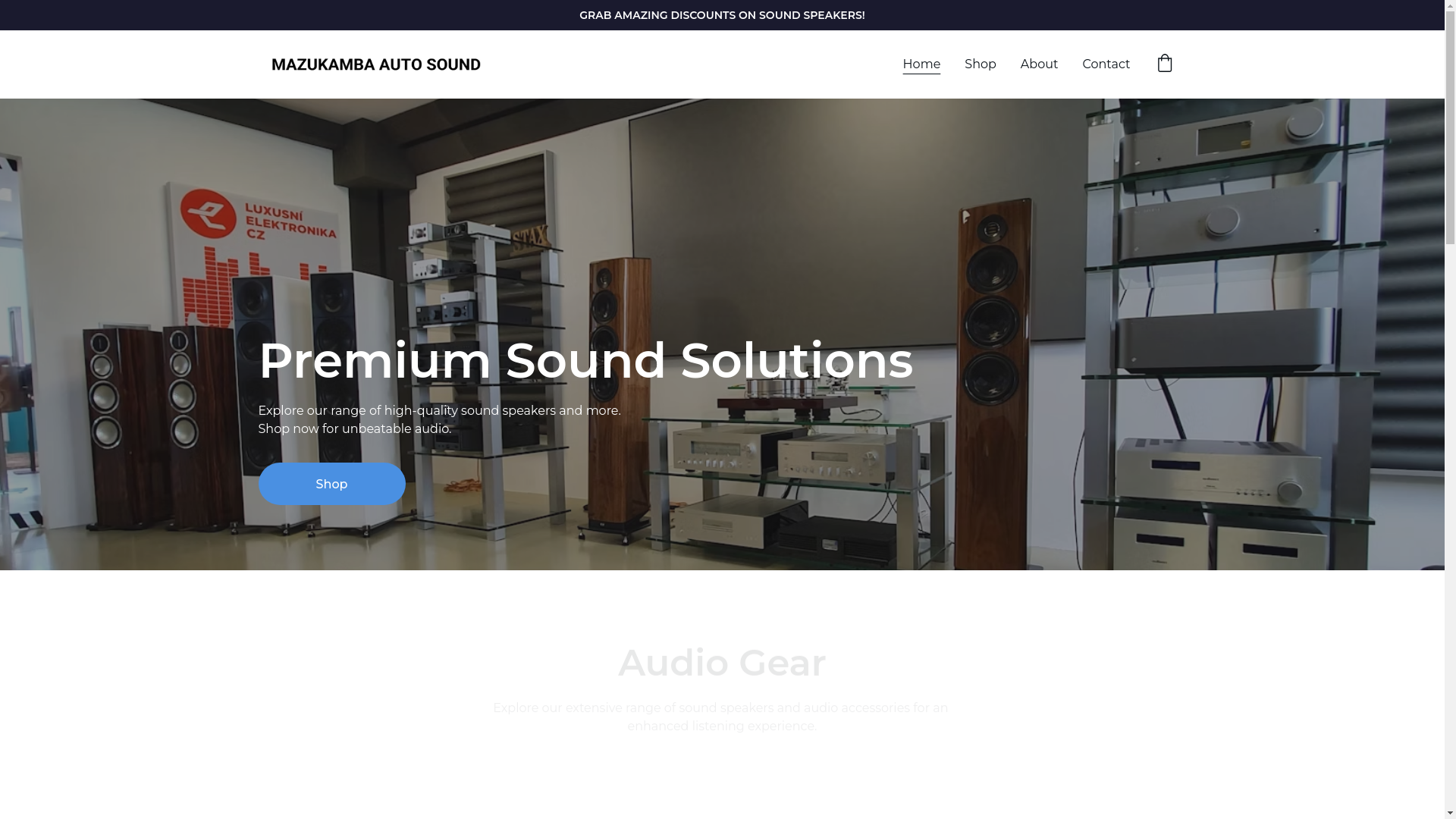 website screenshot of https://mazukambaautosound.com/