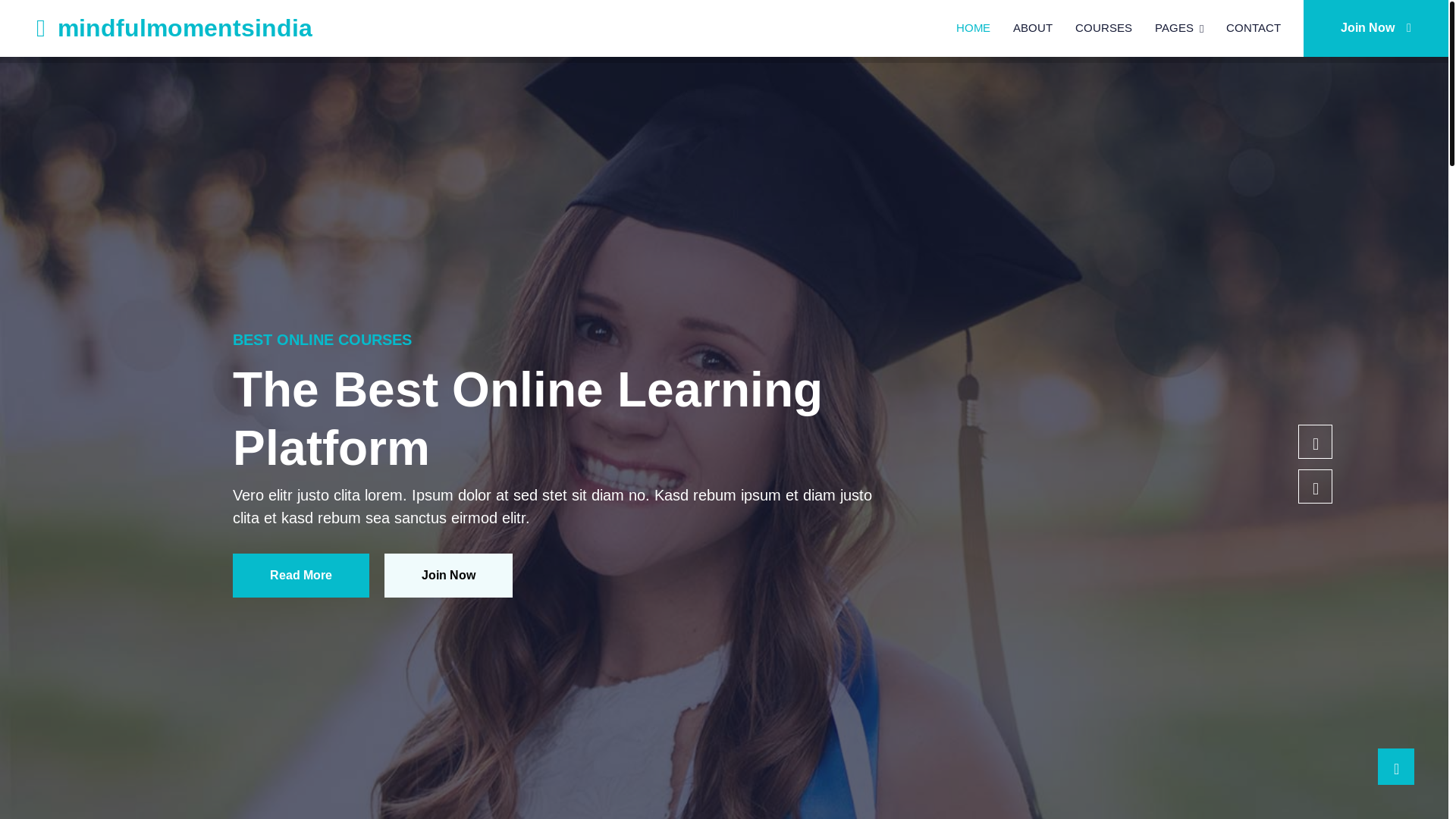 website screenshot of https://mindfulmomentsindia.com/