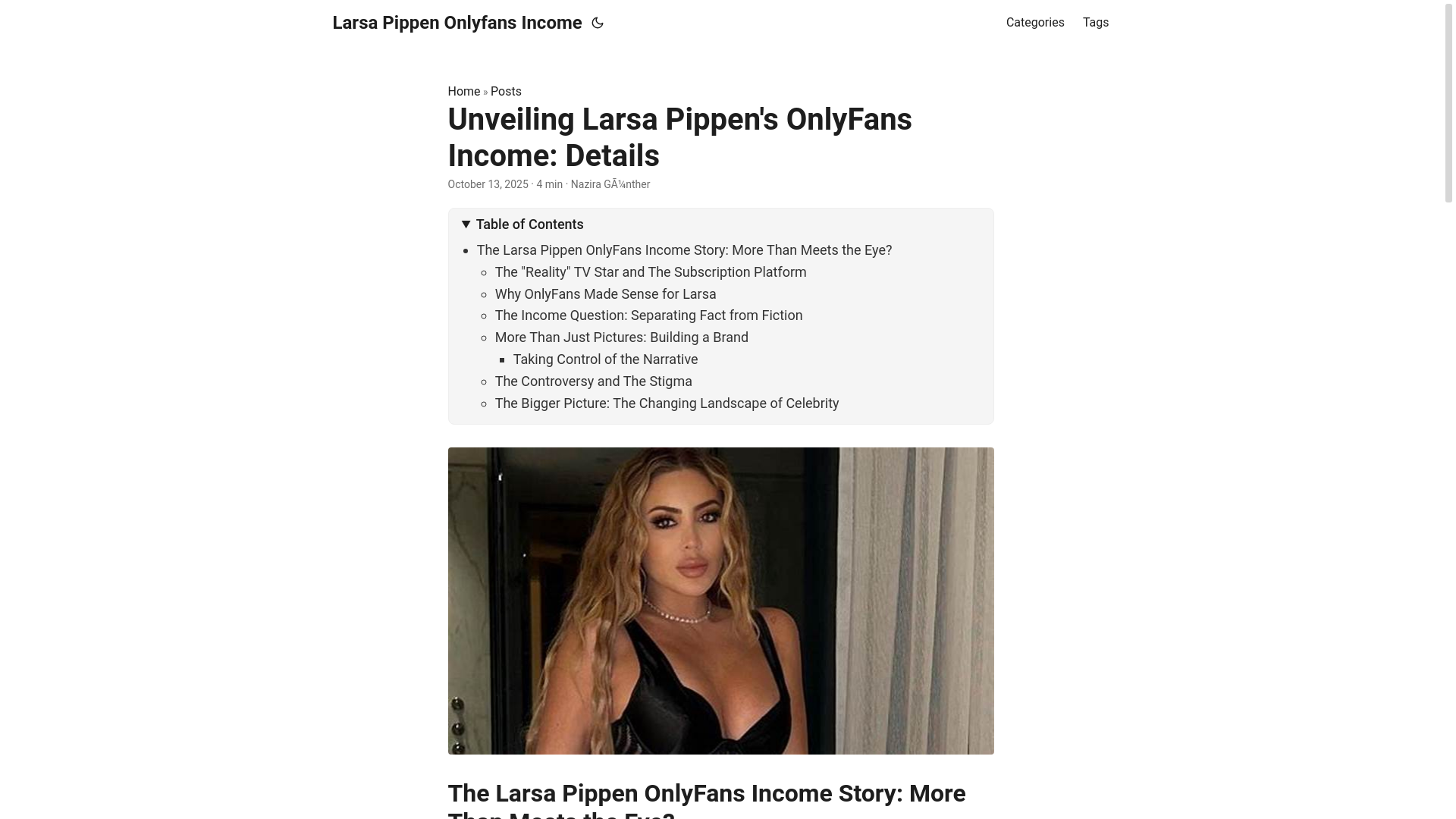 website screenshot of https://larsa-pippen-onlyfans-income.pages.dev/