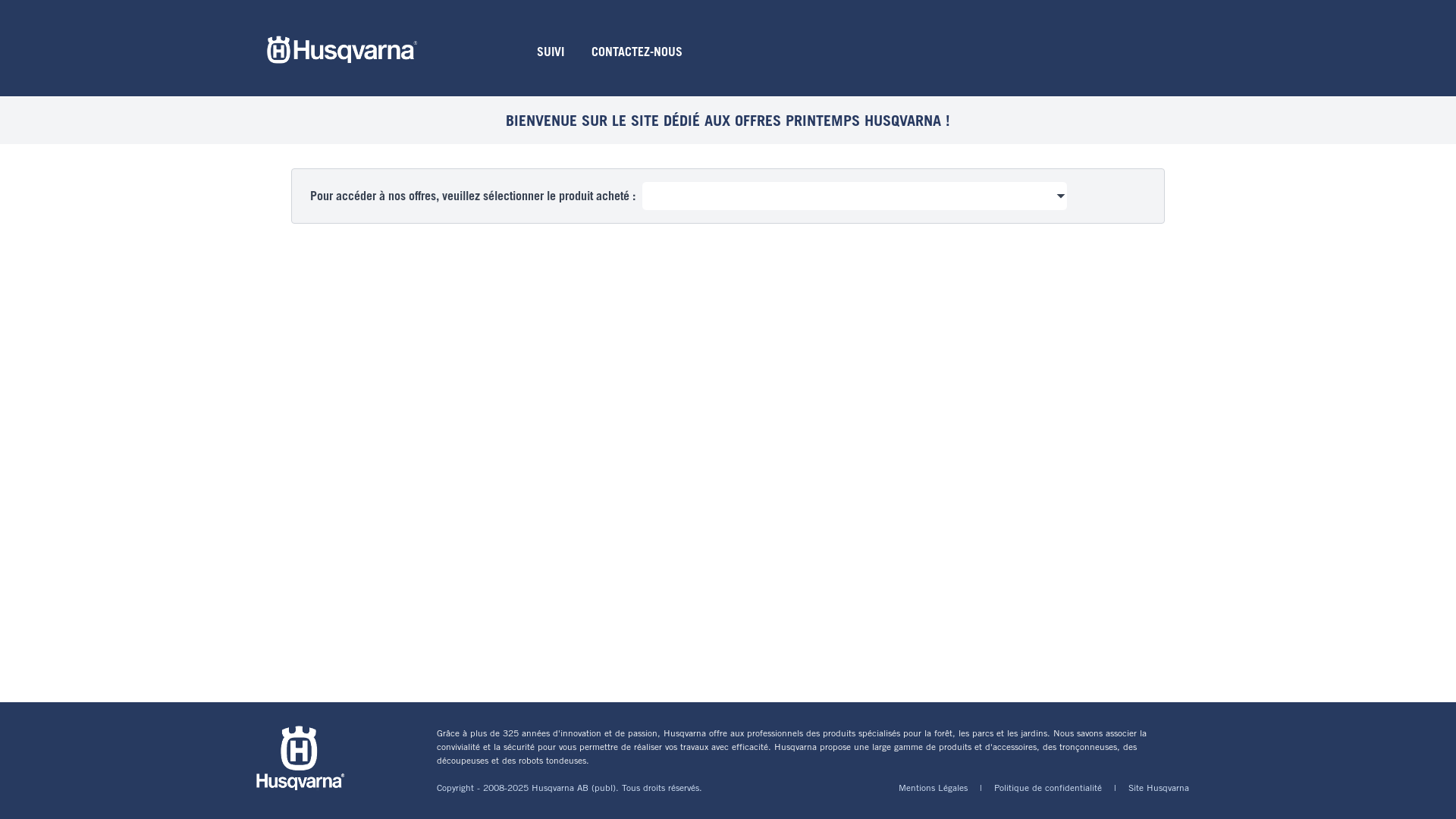 website screenshot of https://husqvarna-promo.fr/