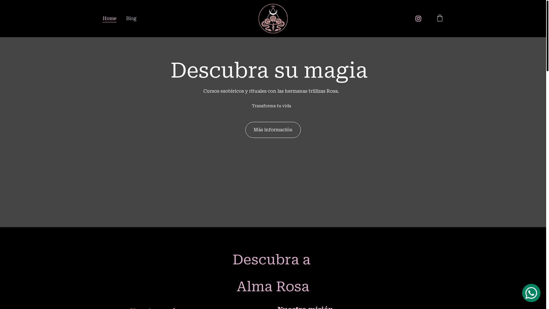 website screenshot of https://sophiaalkemia.com/