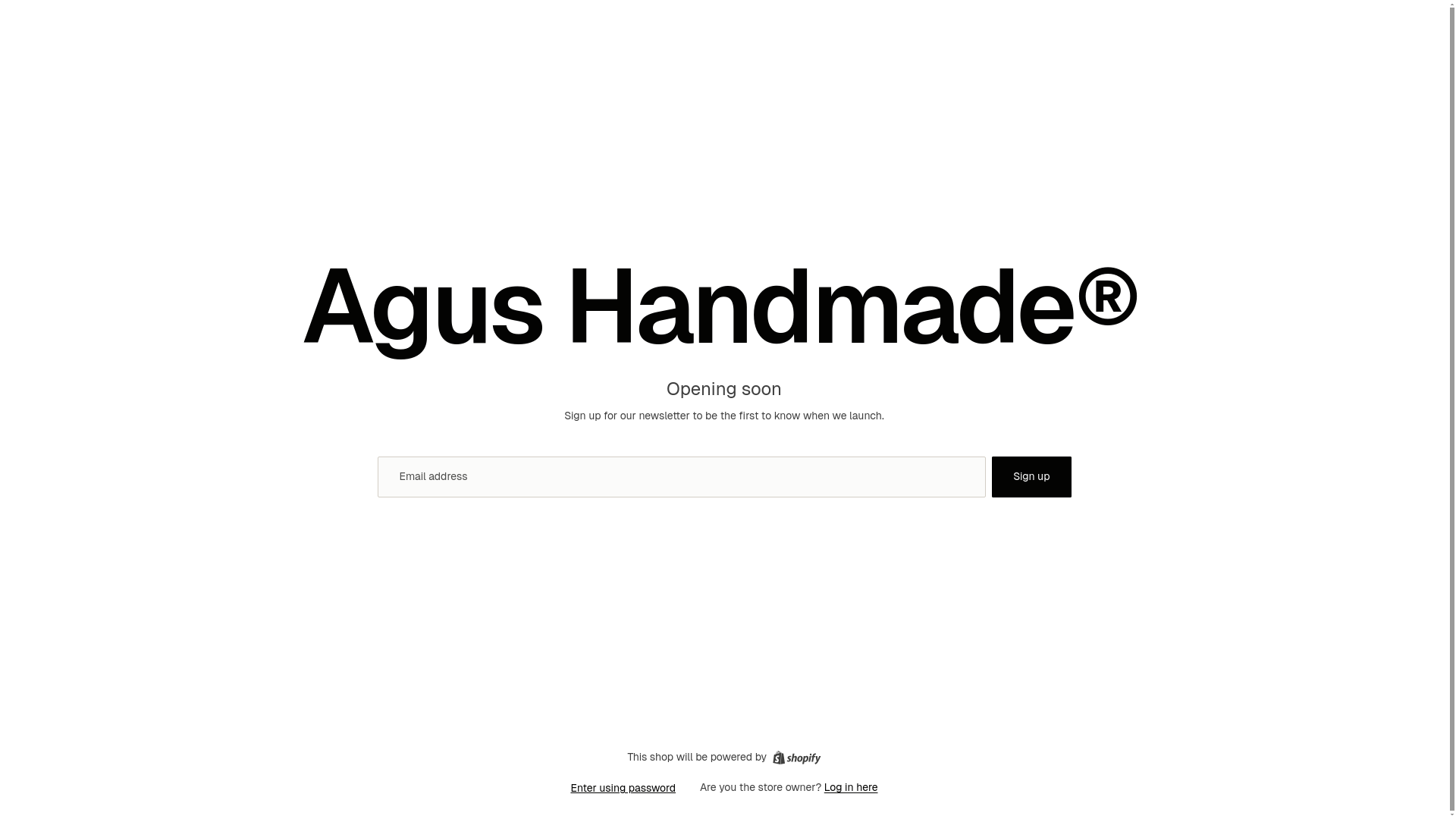 website screenshot of https://agushandmade.us/