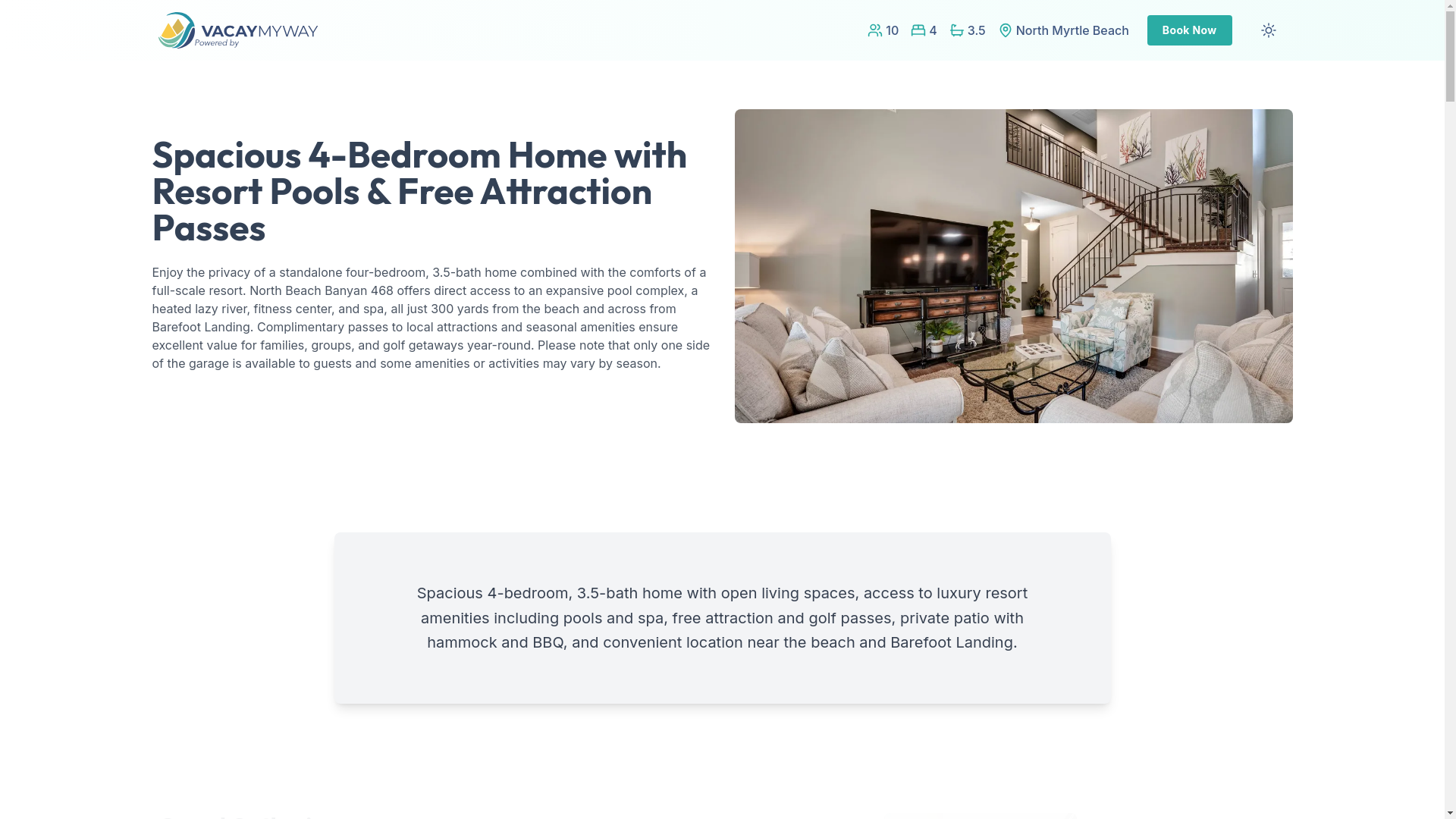 website screenshot of https://rejuvenatebay.vacations/