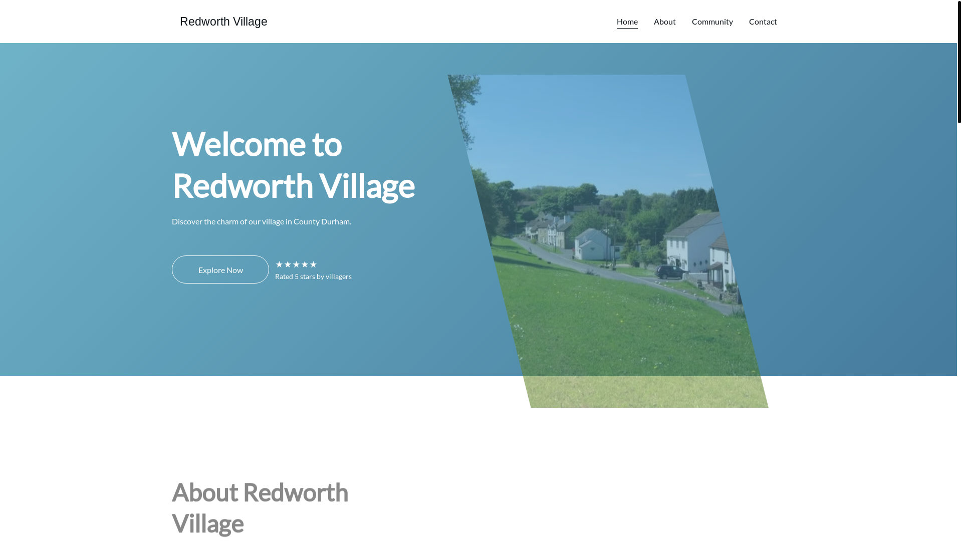 website screenshot of https://redworthvillage.com/