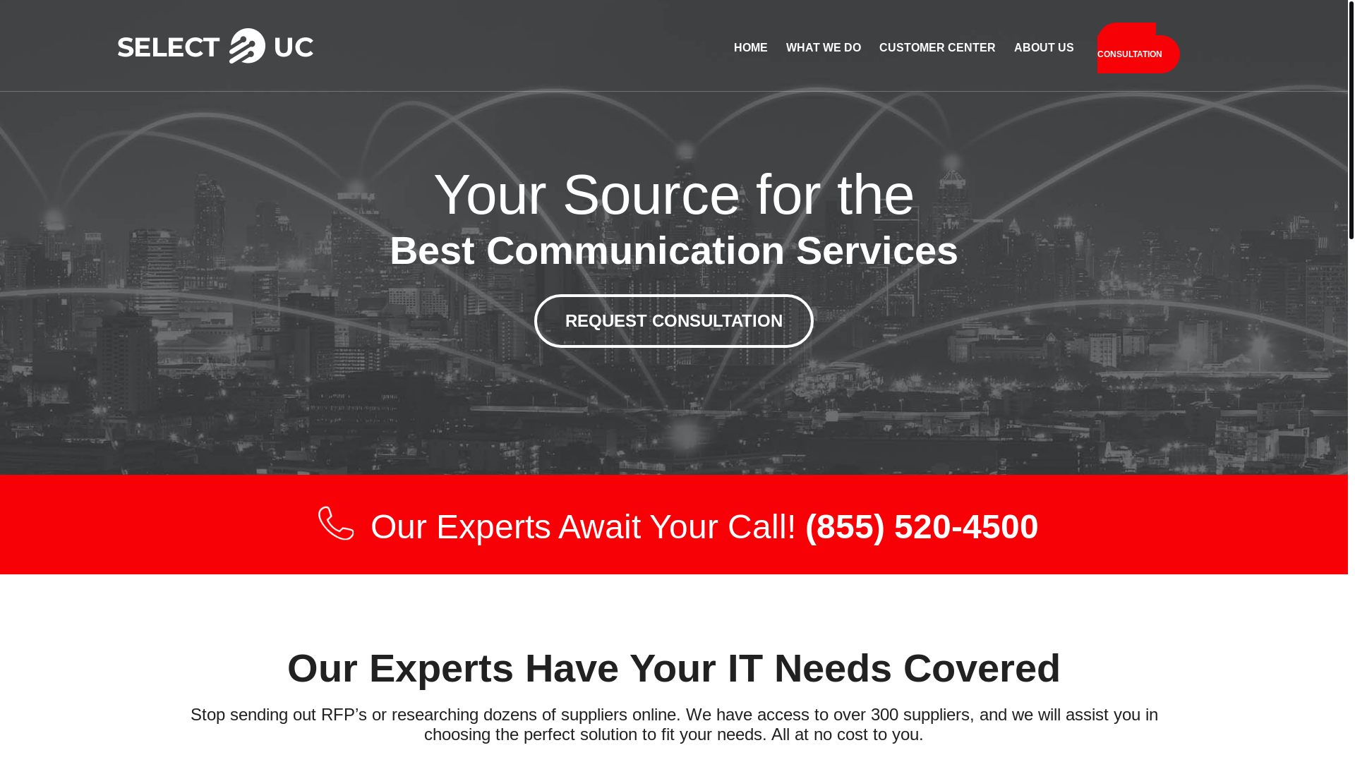 website screenshot of https://selectcommunicationsleaderscircle.co/
