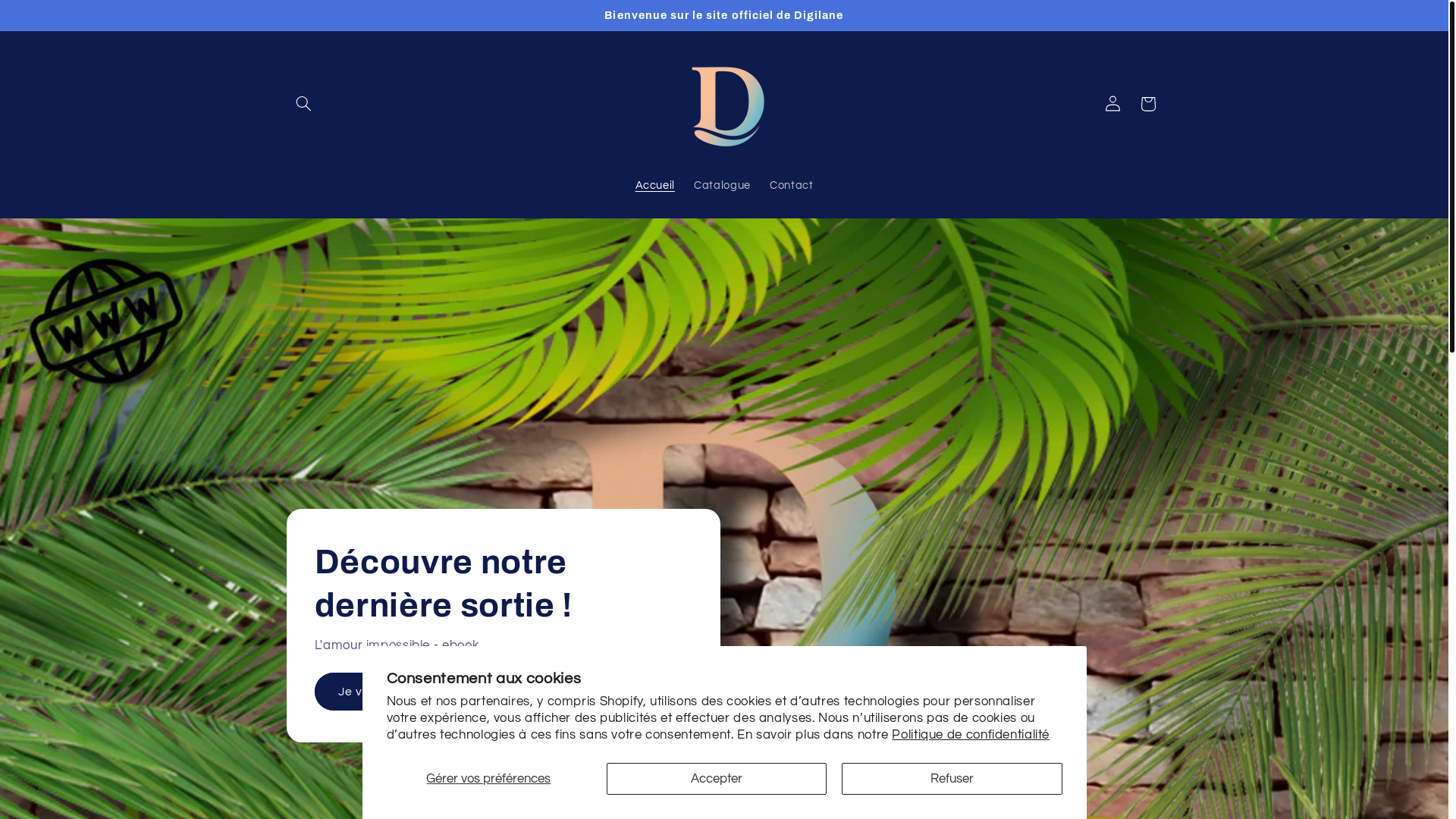 website screenshot of https://digilane.shop/