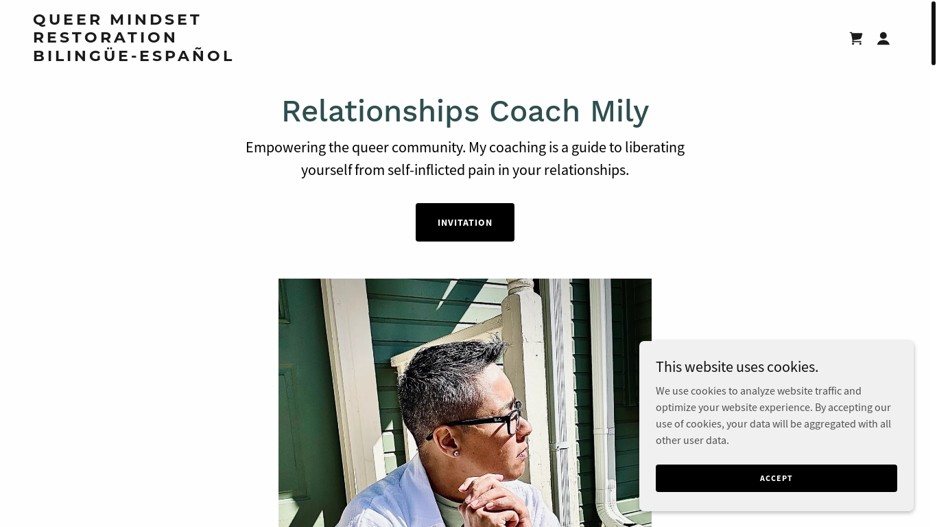 website screenshot of https://coachmily.com/