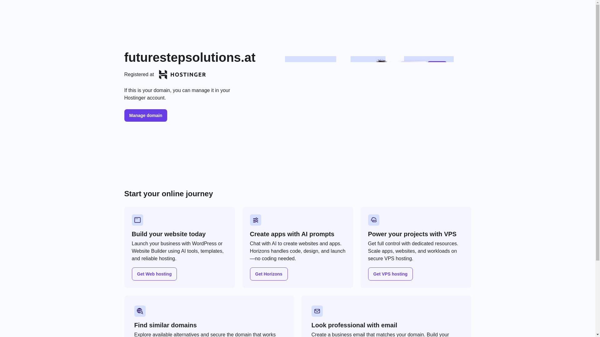 website screenshot of https://futurestepsolutions.at/