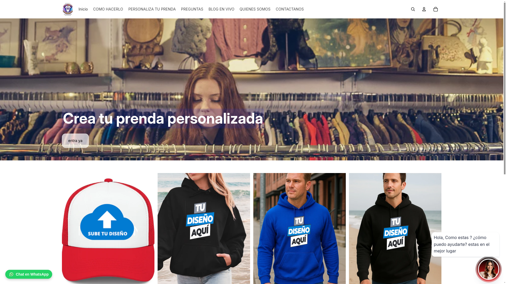 website screenshot of https://estampamatic.mx/