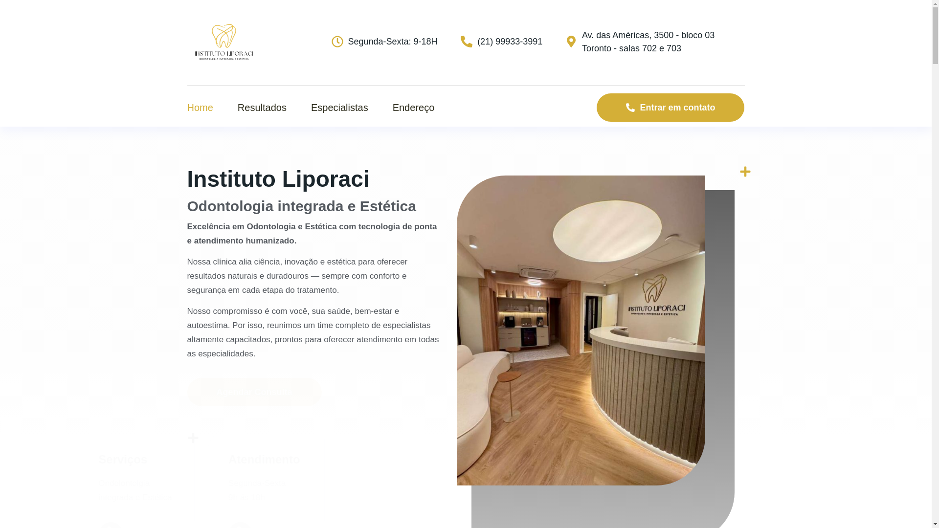 website screenshot of https://institutoliporaci.com.br/