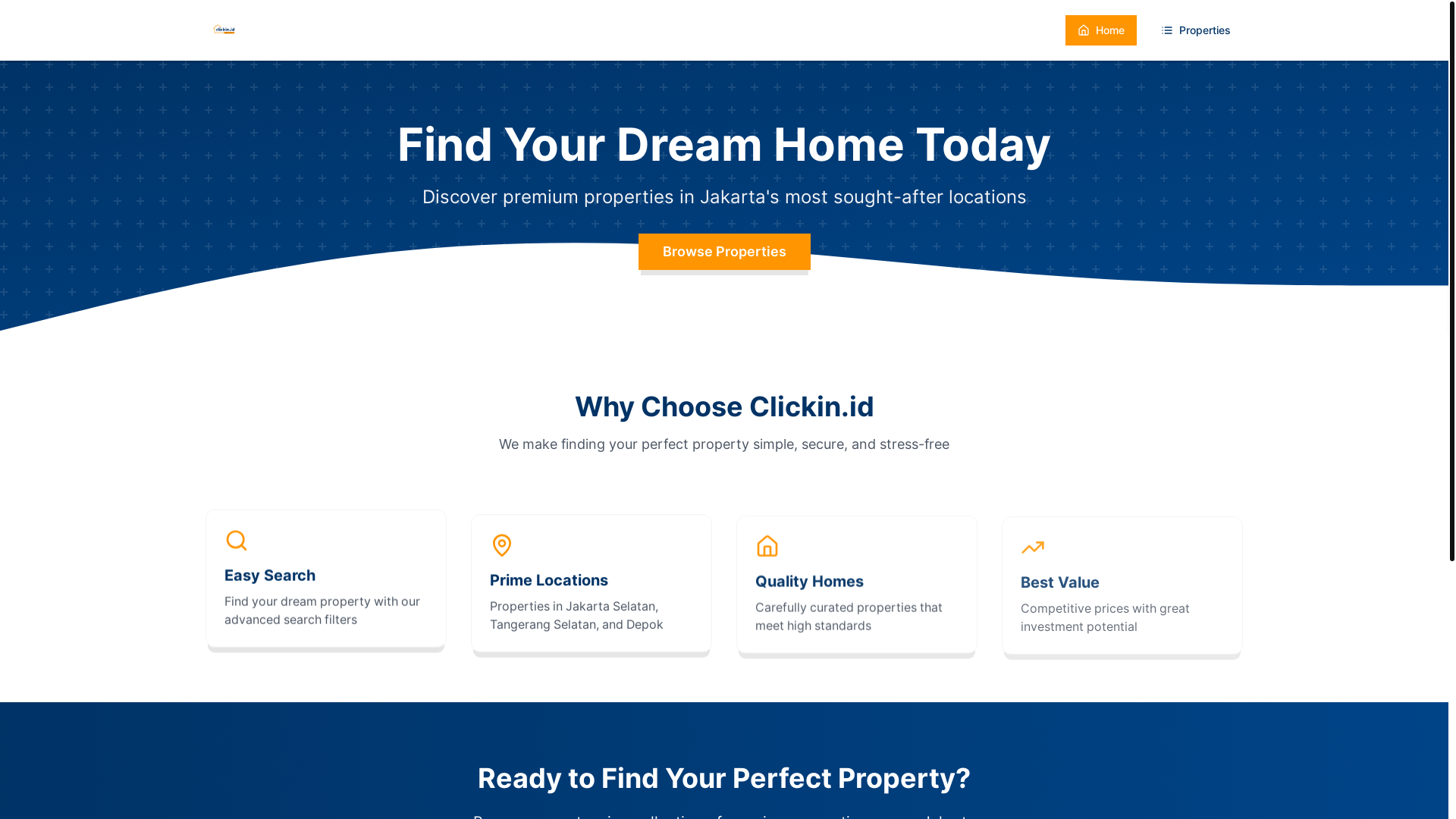 website screenshot of https://clickin.id/