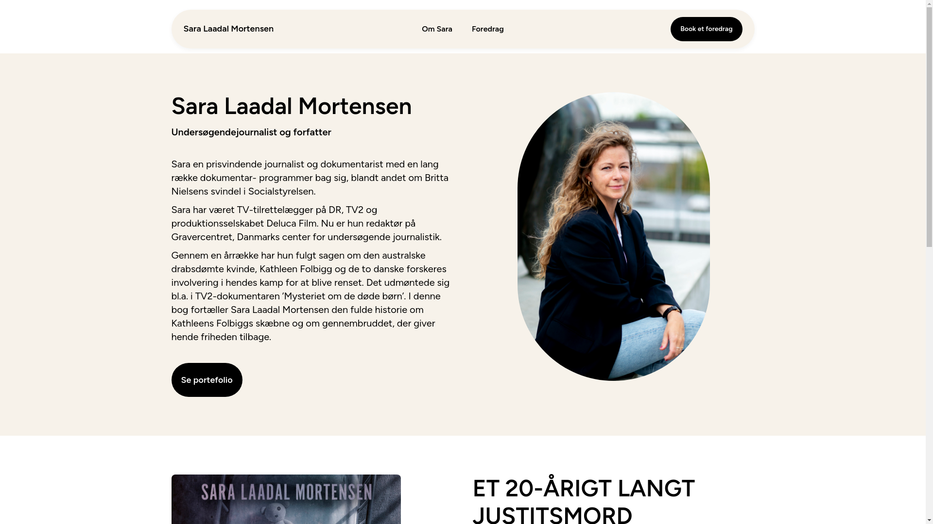 website screenshot of https://saralaadal.dk/
