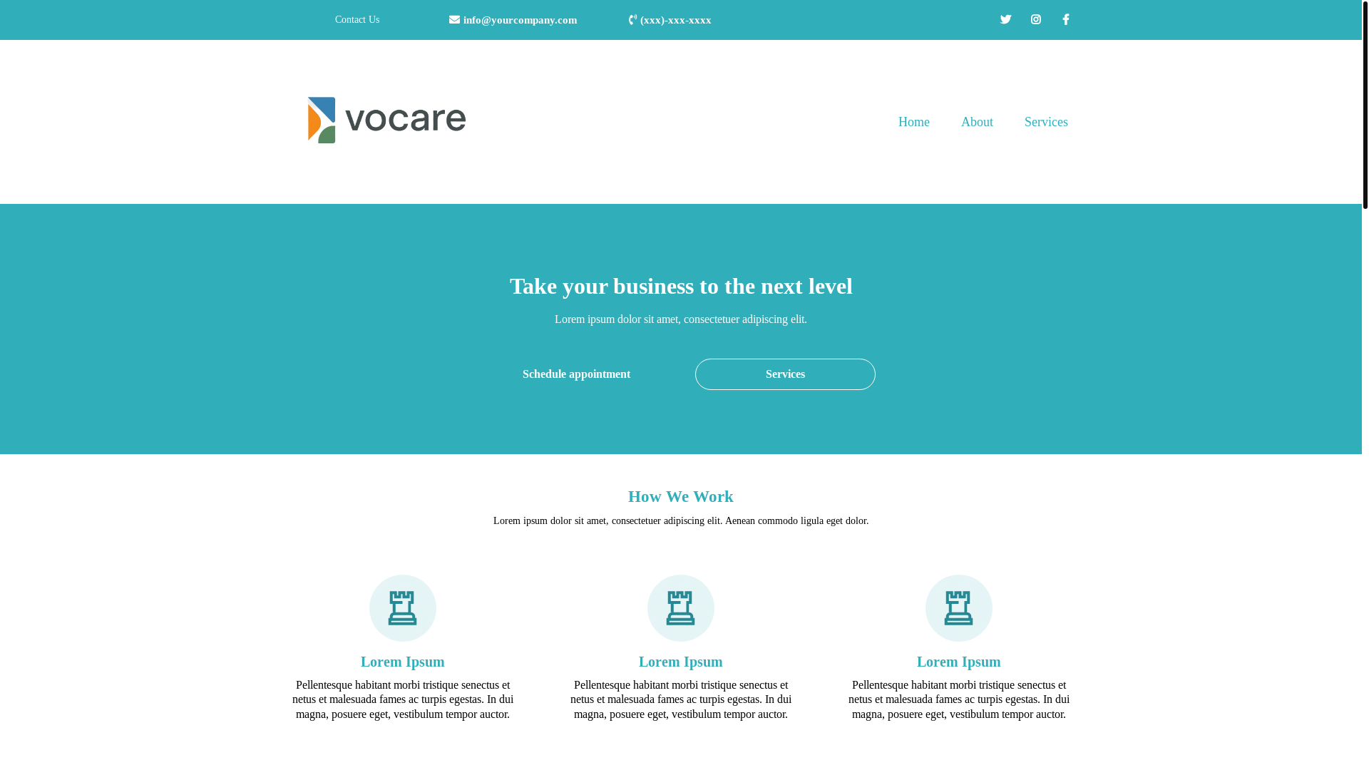 website screenshot of https://vocarebs.org/