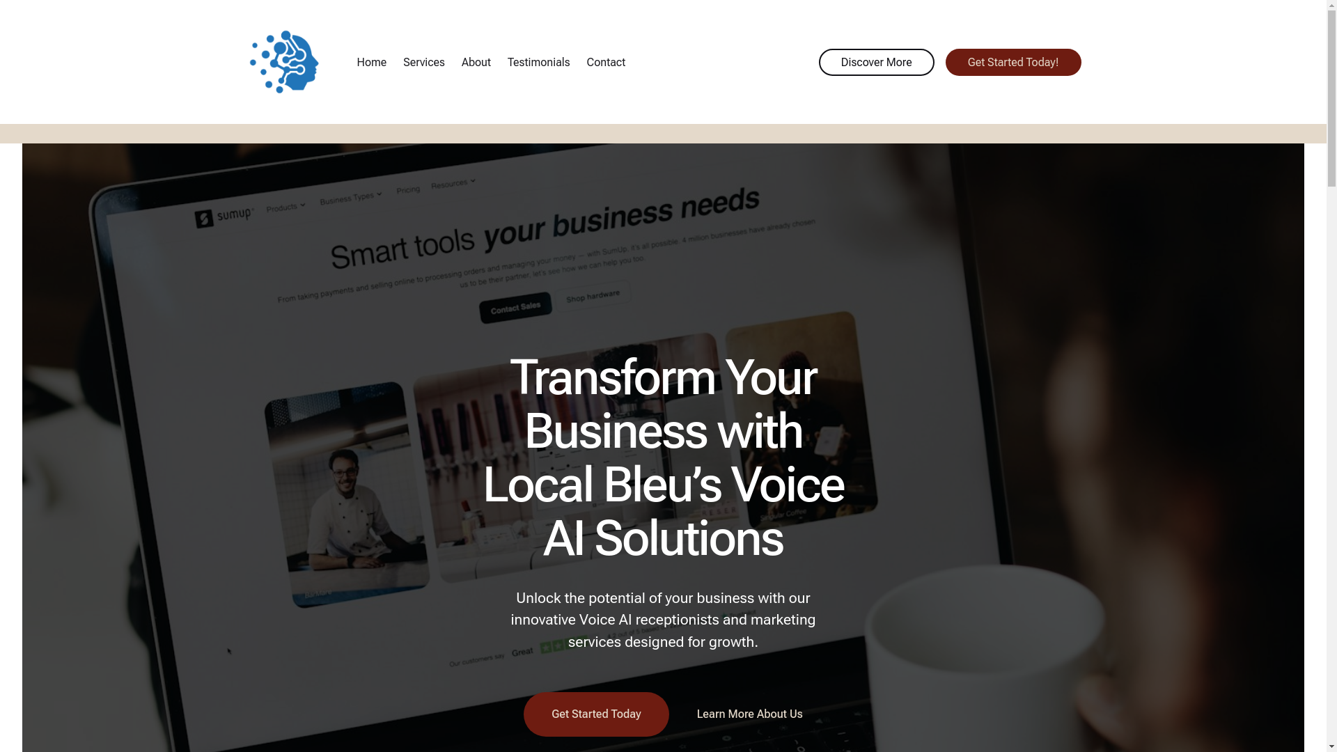 website screenshot of https://localbleu.com/
