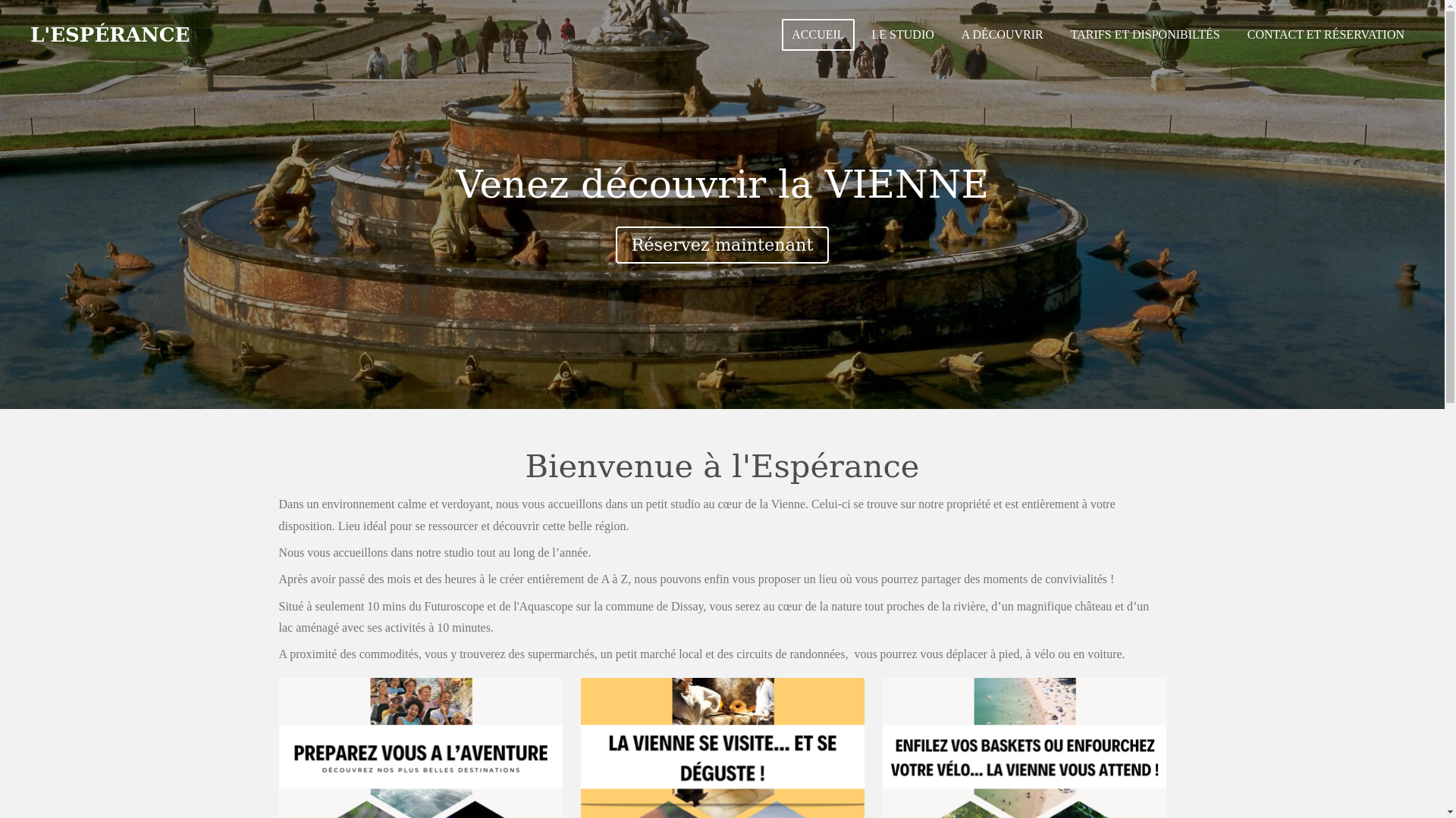 website screenshot of https://lesperance86.fr/