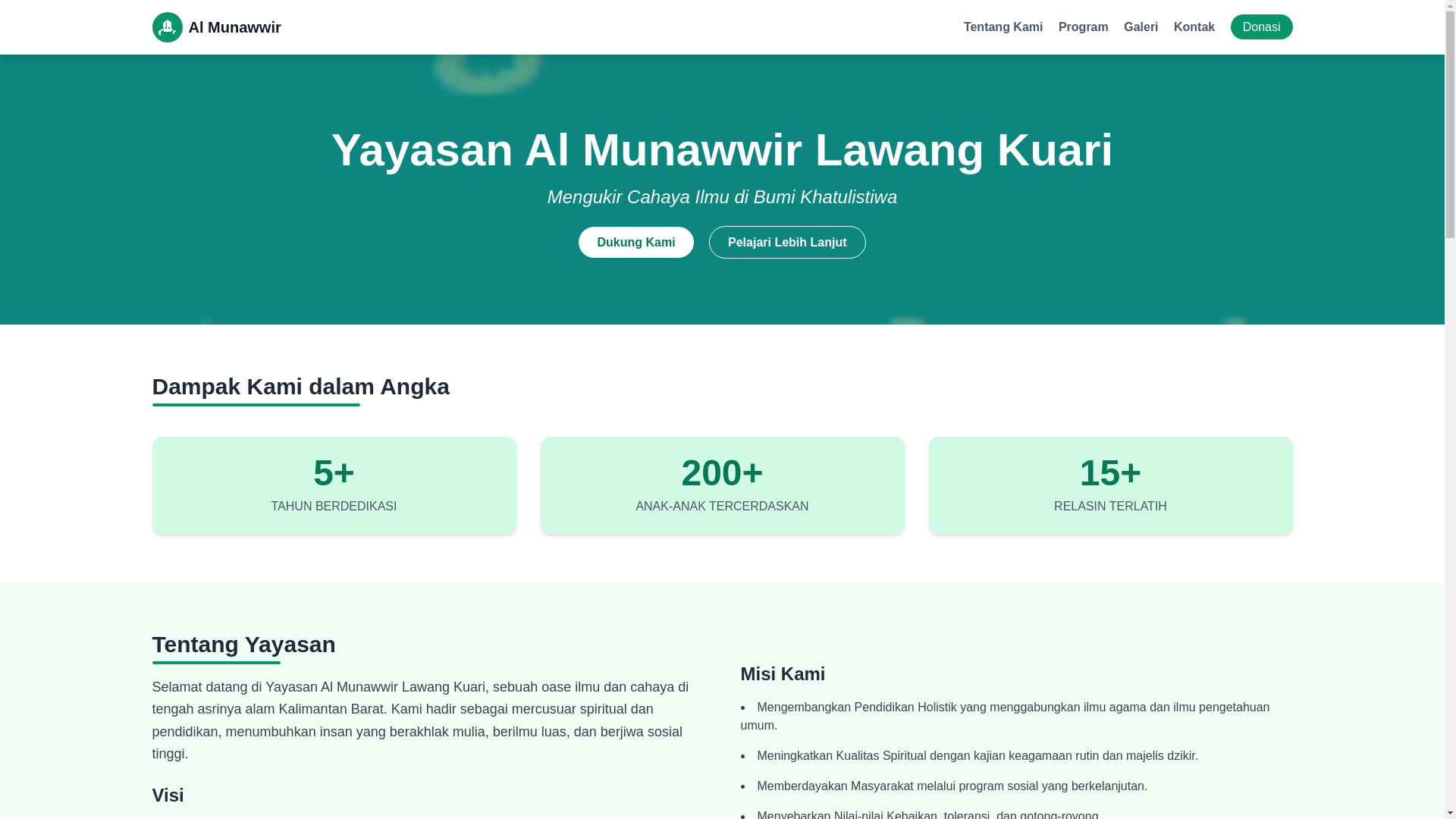 website screenshot of https://wadilhidayahalquds.us/