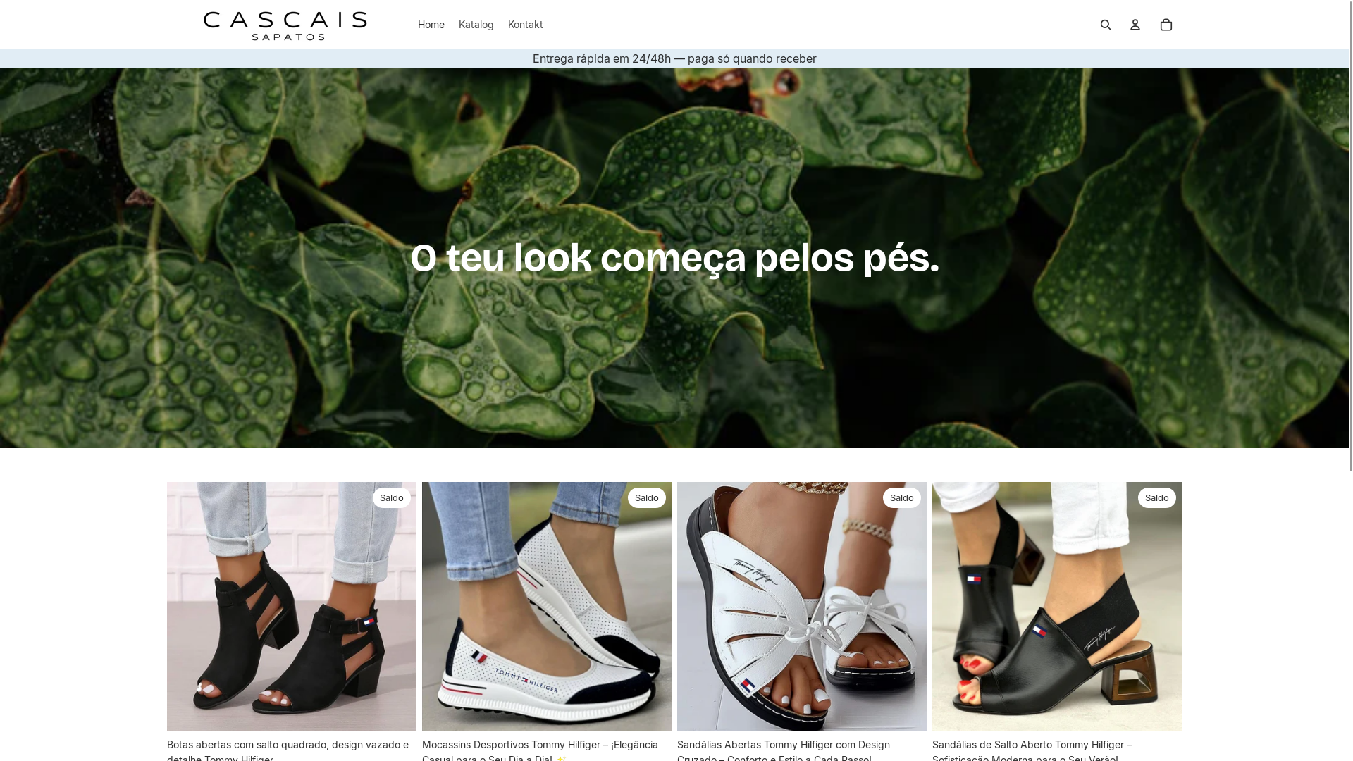 website screenshot of https://cascaissapatos.com/